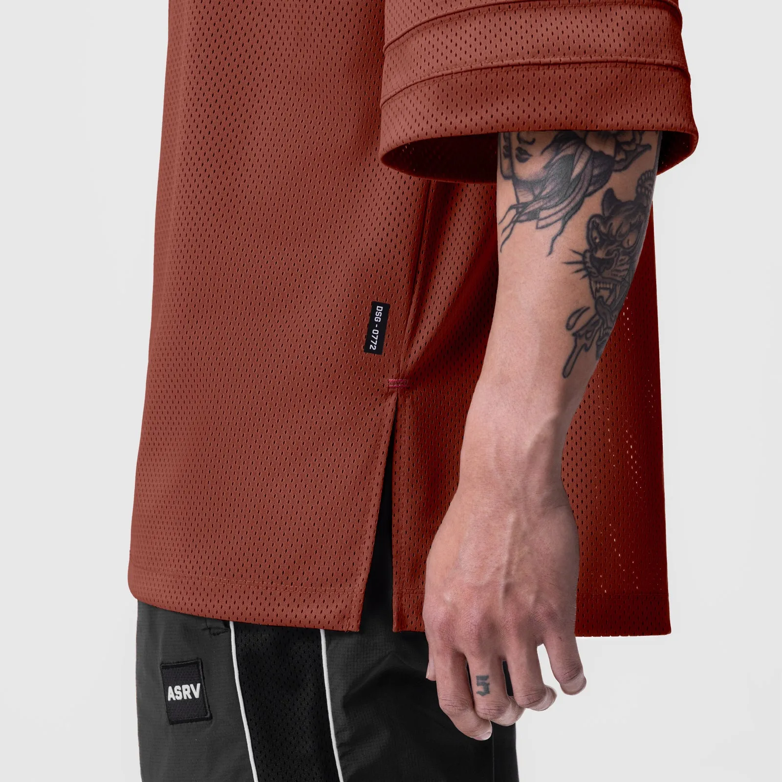 0772. SilverPlus™ Mesh Oversized Jersey  - Brick