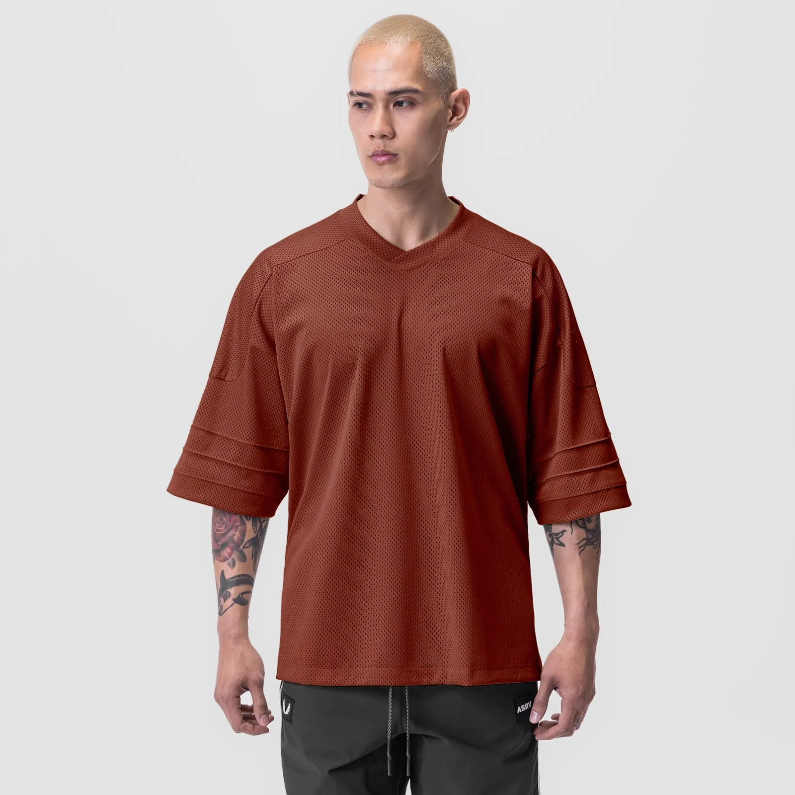 0772. SilverPlus™ Mesh Oversized Jersey  - Brick