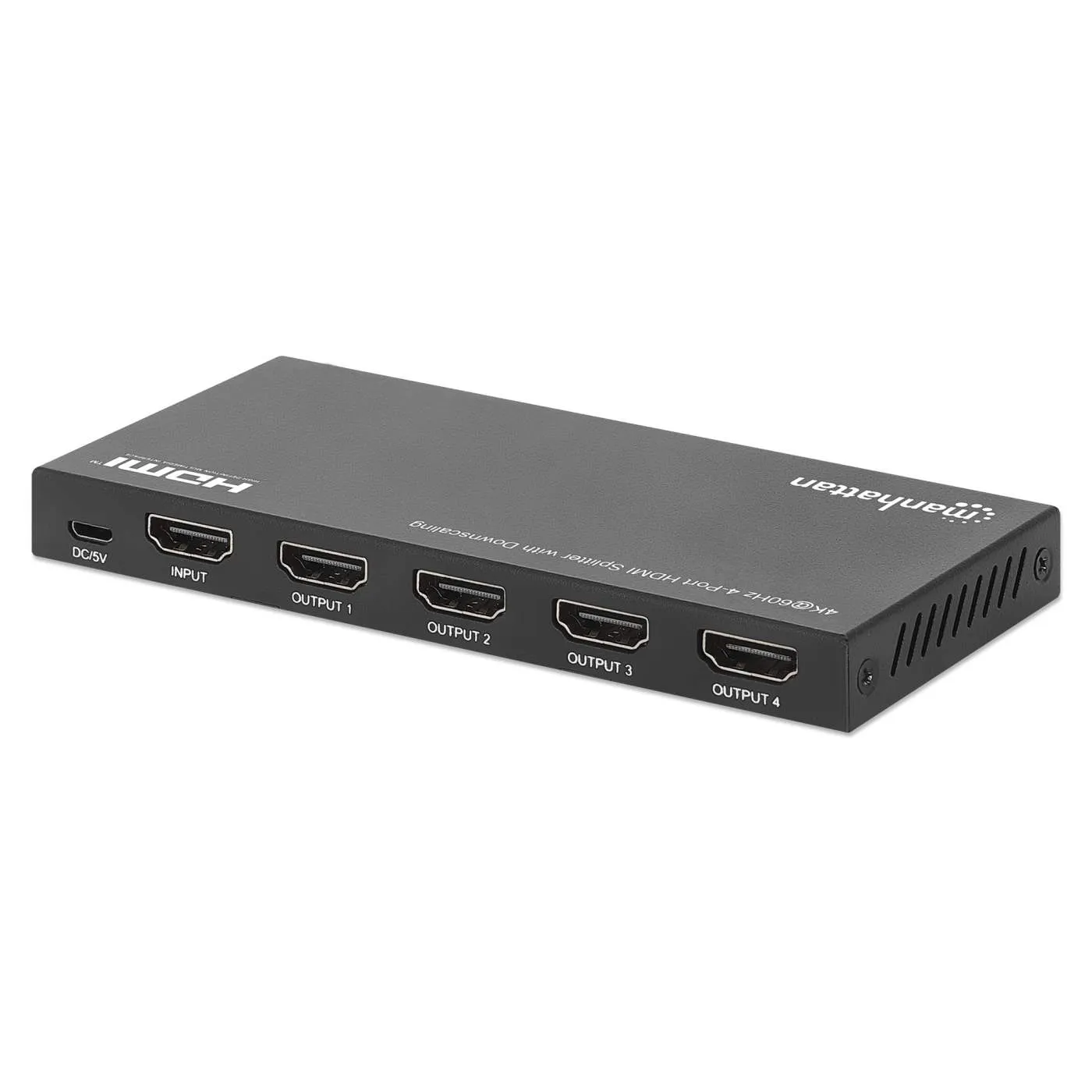 4K@60Hz 4-Port HDMI Splitter with Downscaling