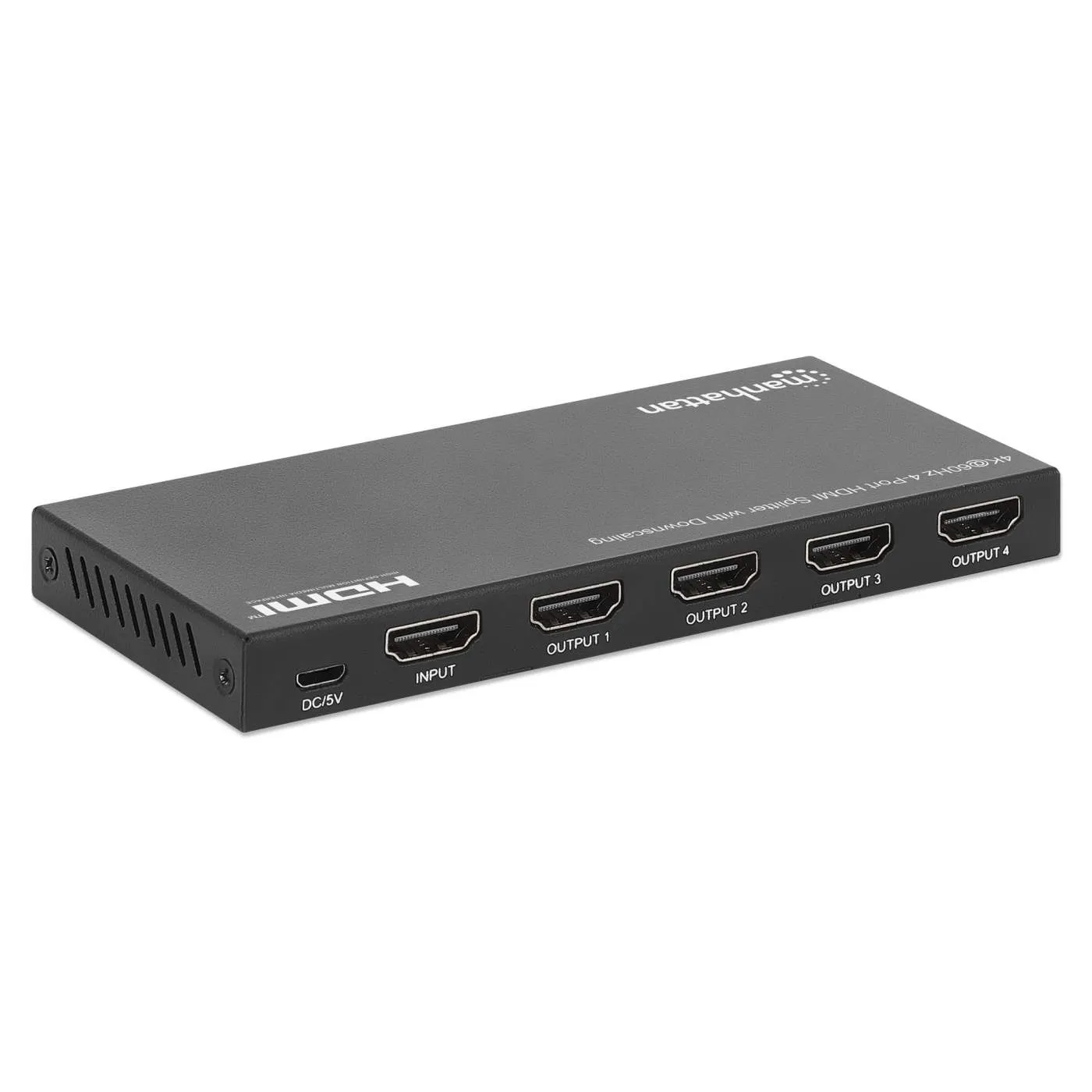 4K@60Hz 4-Port HDMI Splitter with Downscaling