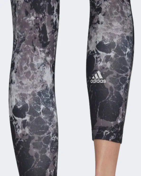 Adidas Yoga Essentials Print 7/8 Women Training Tight Grey Hk9980