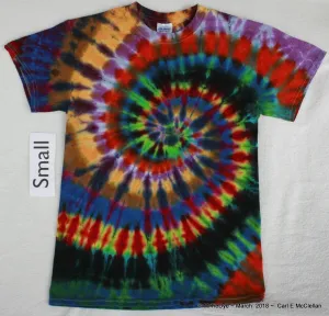 Adult Small Tie-Dye Wild Spiral Tee