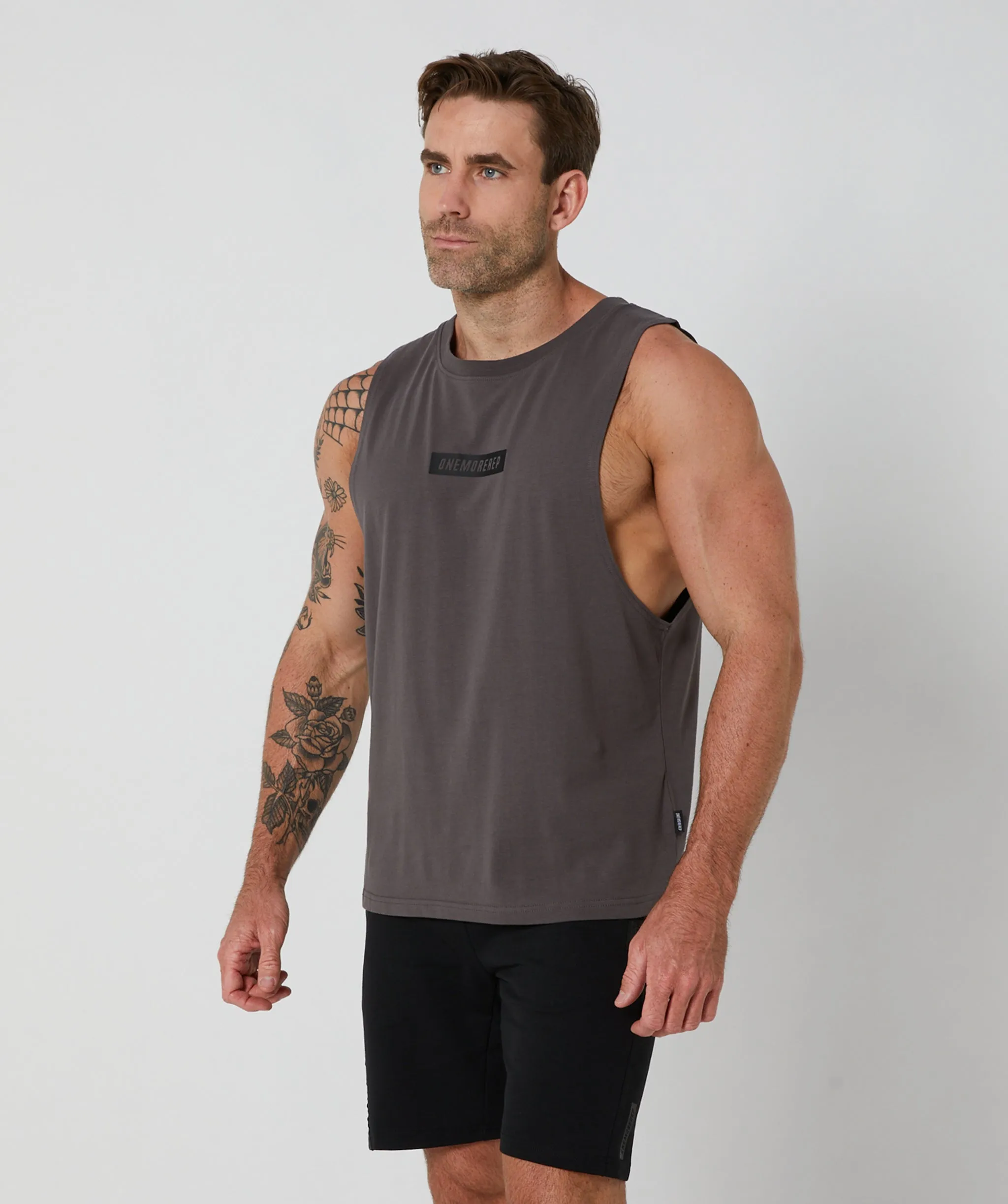 Apex Muscle Tee Charcoal