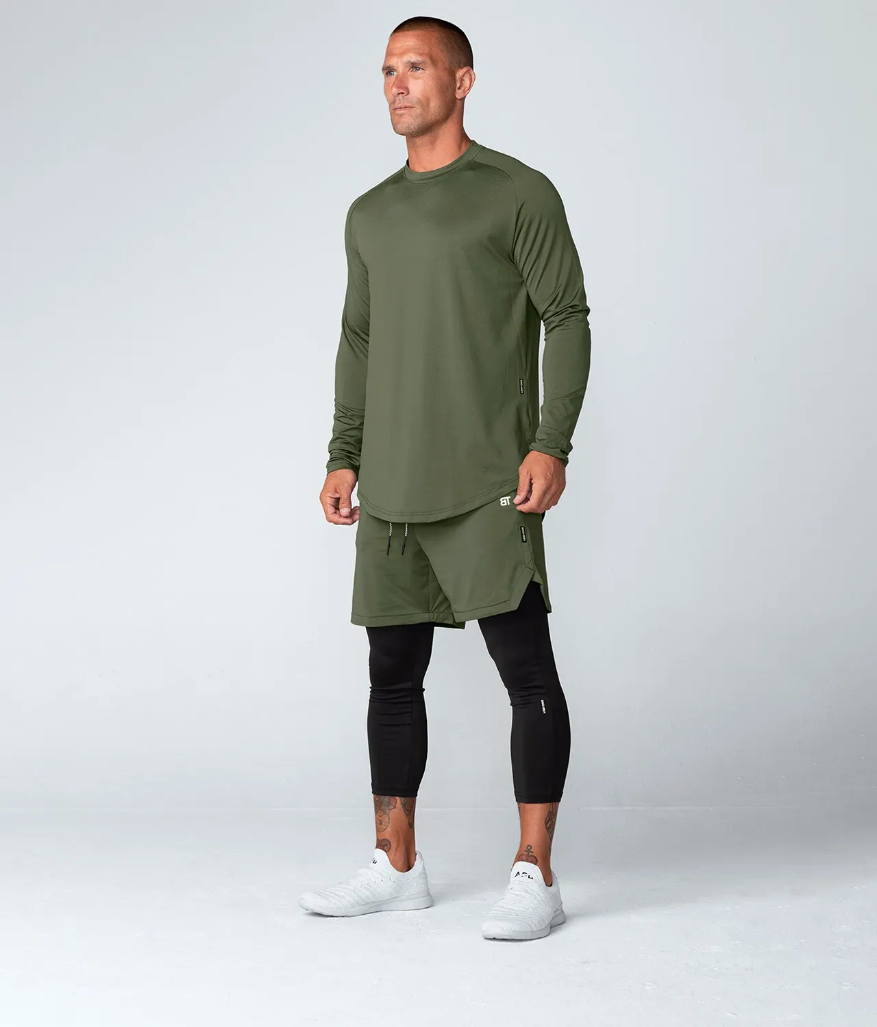 Born Tough Air Pro™ Long Sleeve Running T-Shirt For Men Military Green