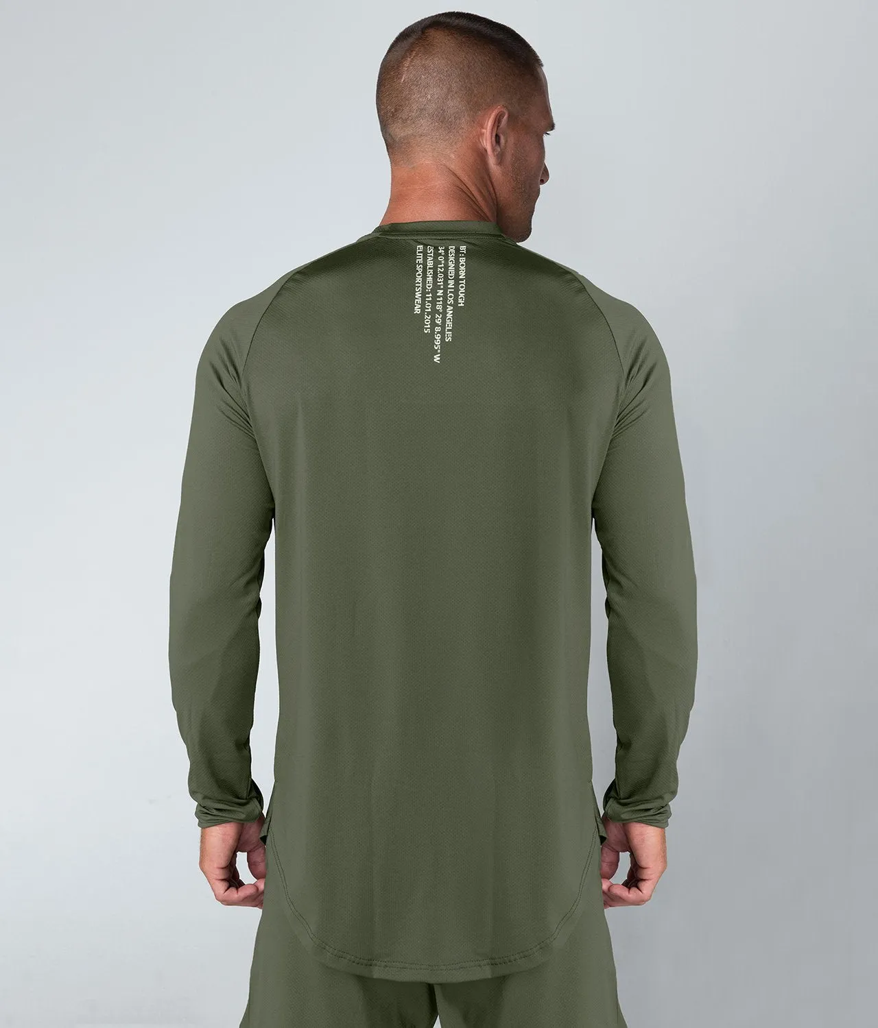 Born Tough Air Pro™ Long Sleeve Running T-Shirt For Men Military Green