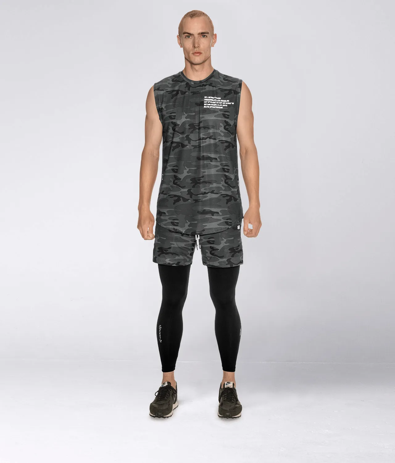 Born Tough Air Pro™ Sleeveless Running T-Shirt For Men Grey Camo