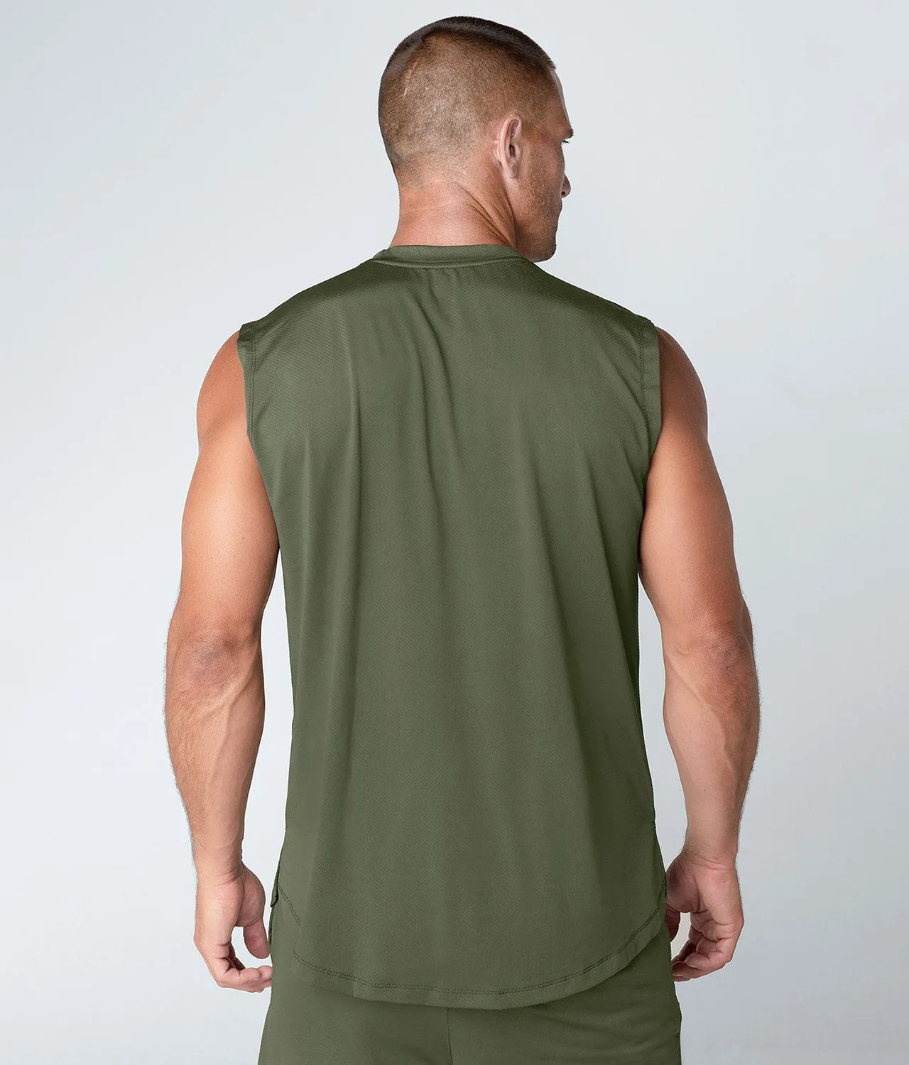 Born Tough Air Pro™ Sleeveless Running T-Shirt For Men Military Green