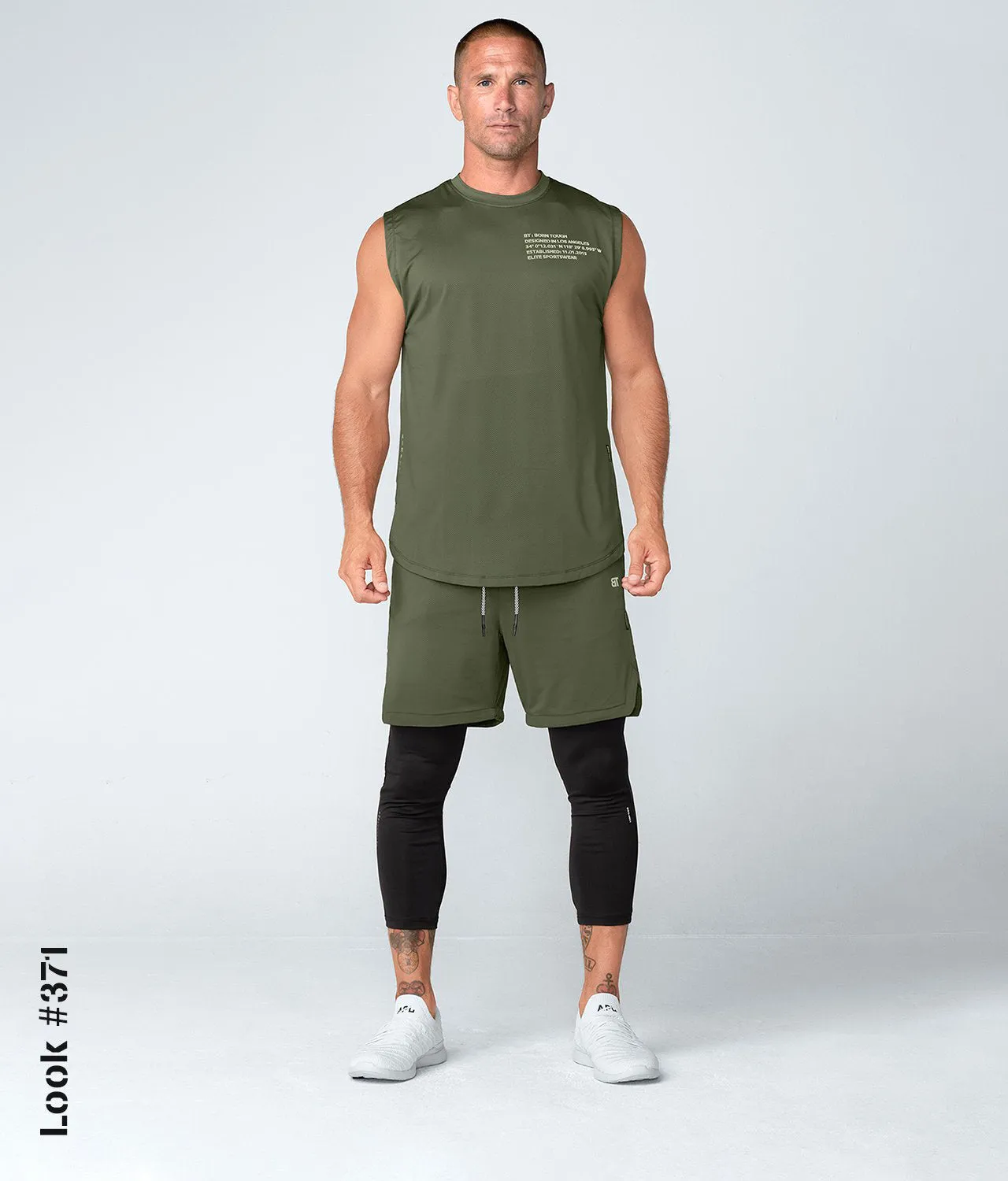 Born Tough Air Pro™ Sleeveless Running T-Shirt For Men Military Green