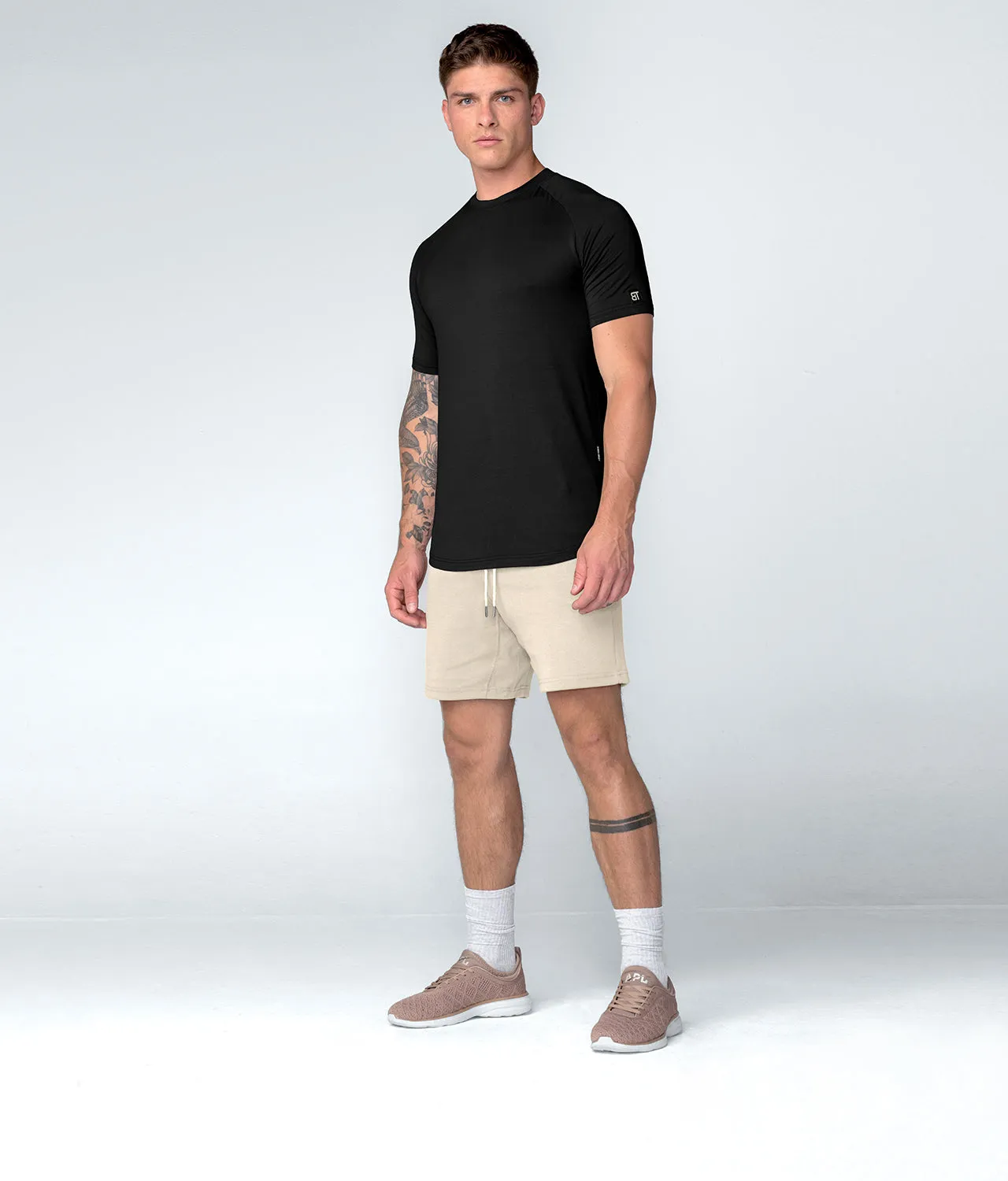 Born Tough Core Fit Zippered Stone Athletic Shorts for Men