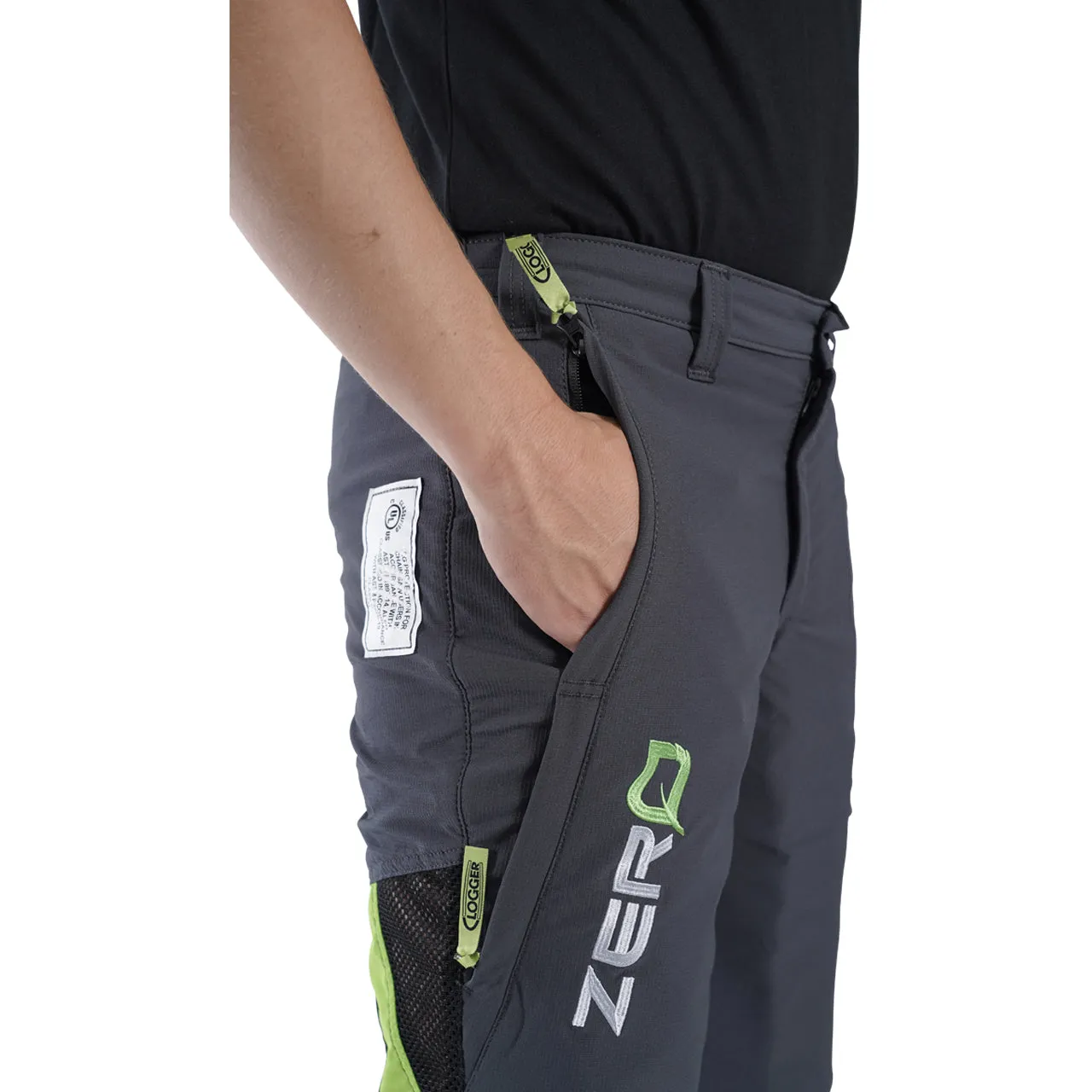 Clogger Zero Gen2 Light and Cool Men's Arborist UL Chainsaw Pants - Grey/Green