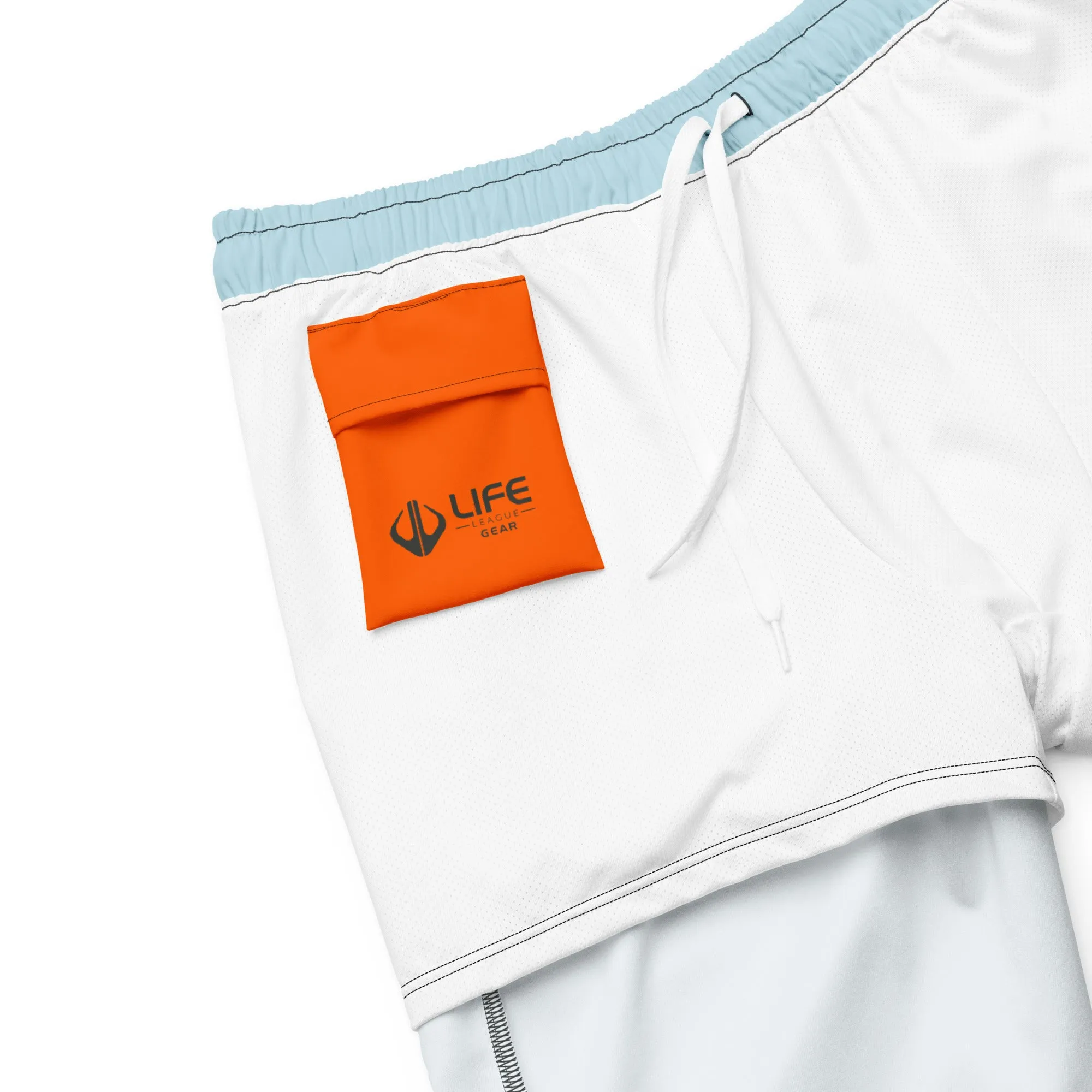 Enjoy Life. - Men's "HYBRID" Swim/Gym Hybrid Shorts (LIGHT BLUE)