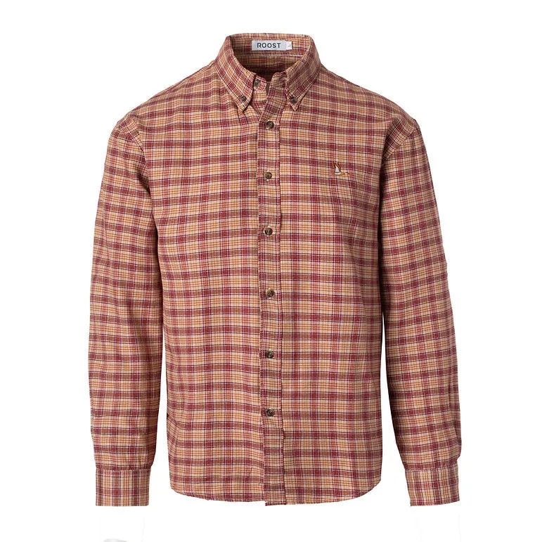 Fieldstone Roost Plaid Button Down - Maroon/Tan