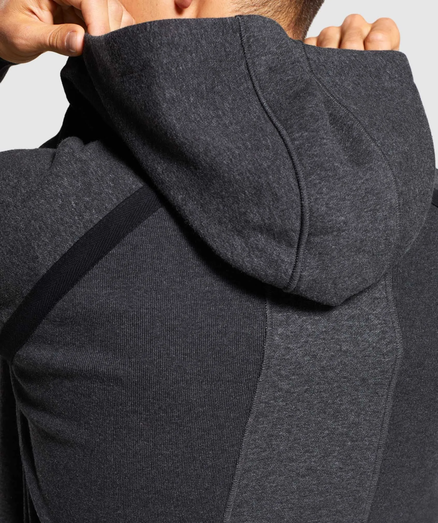 Gymshark Compound Zip Hoodie - Black Marl