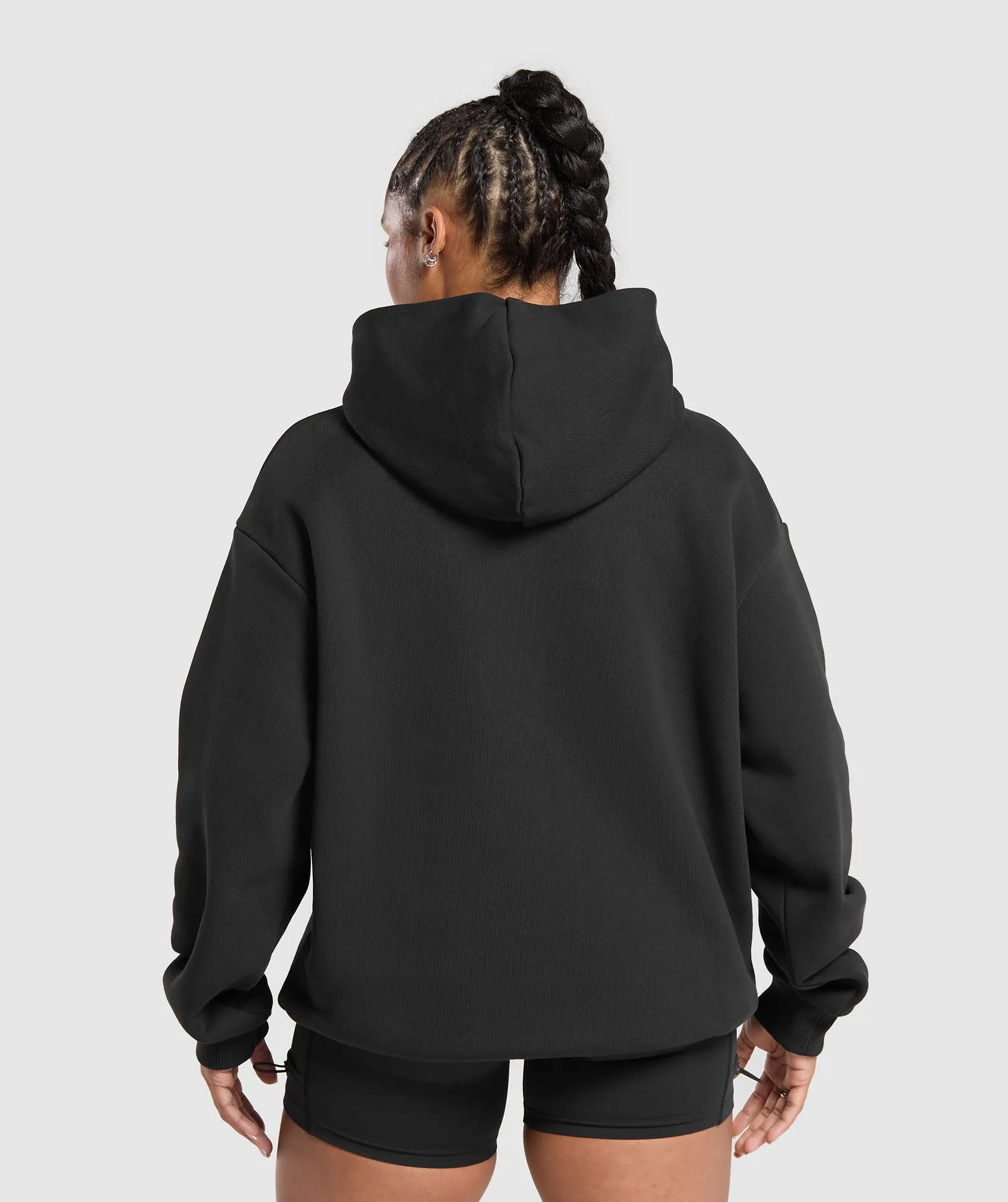 Gymshark Embroidered Logo Oversized Hoodie - Black