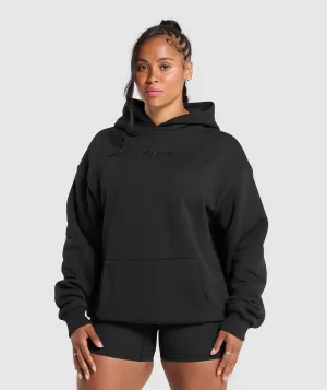 Gymshark Embroidered Logo Oversized Hoodie - Black