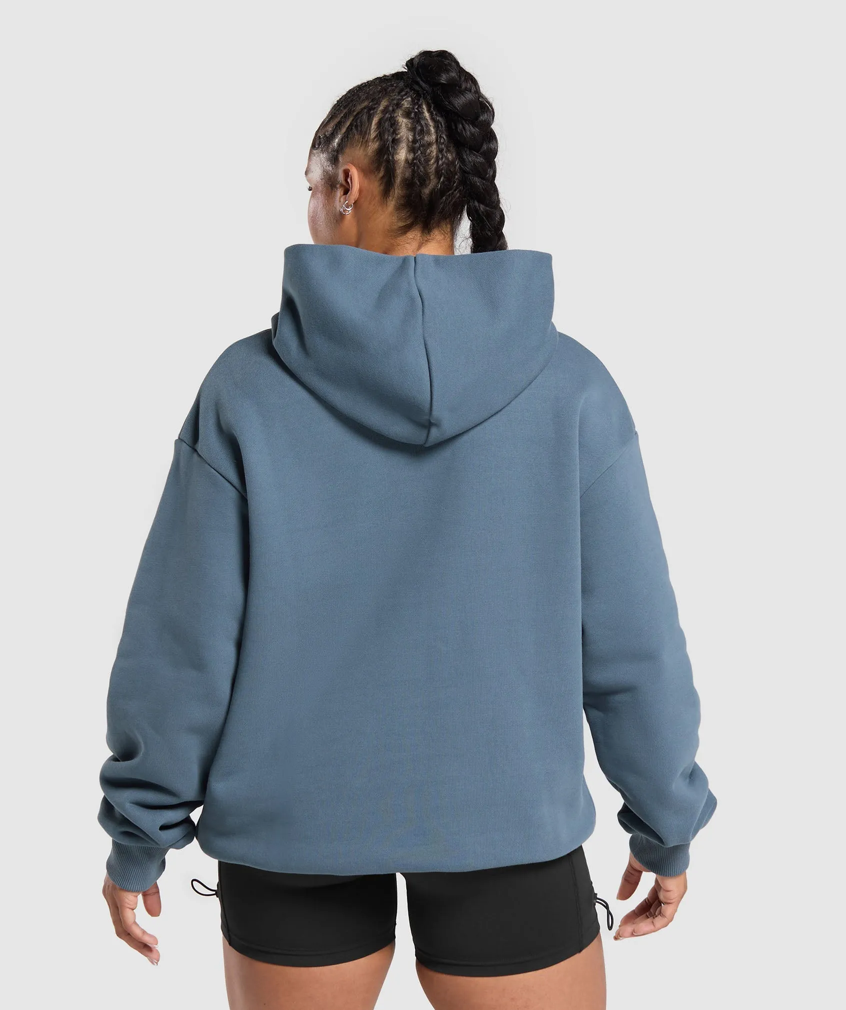 Gymshark Embroidered Logo Oversized Hoodie - Cargo Blue