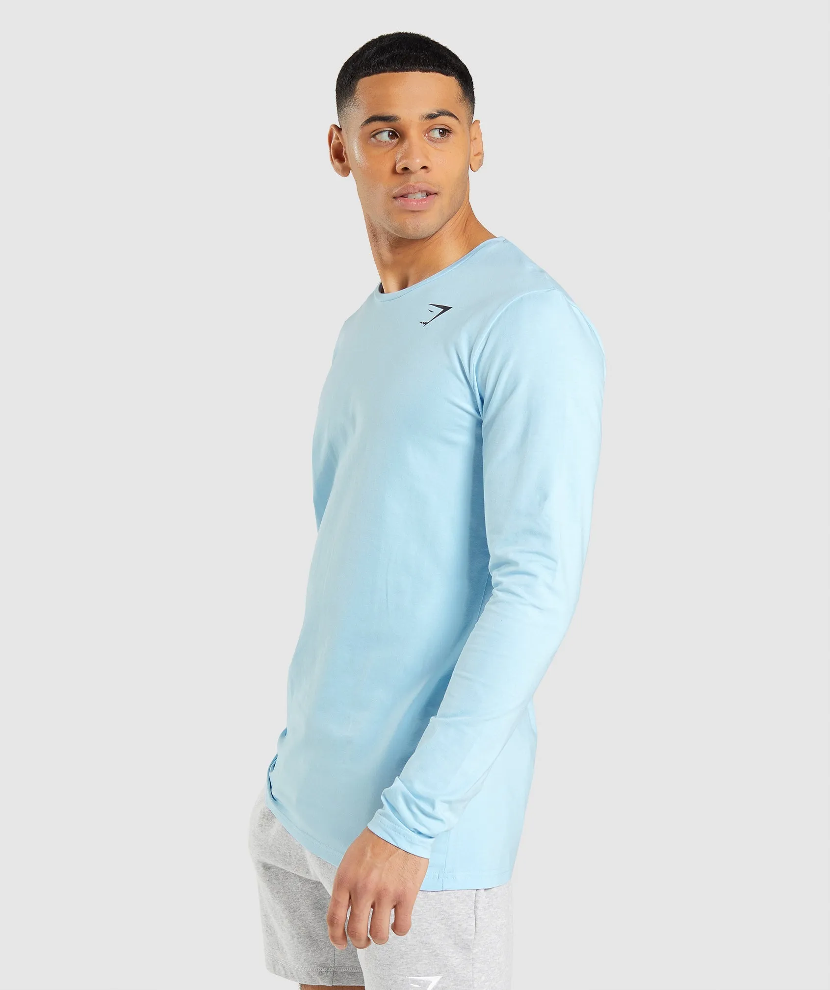 Gymshark Essential Long Sleeve T-Shirt - Linen Blue