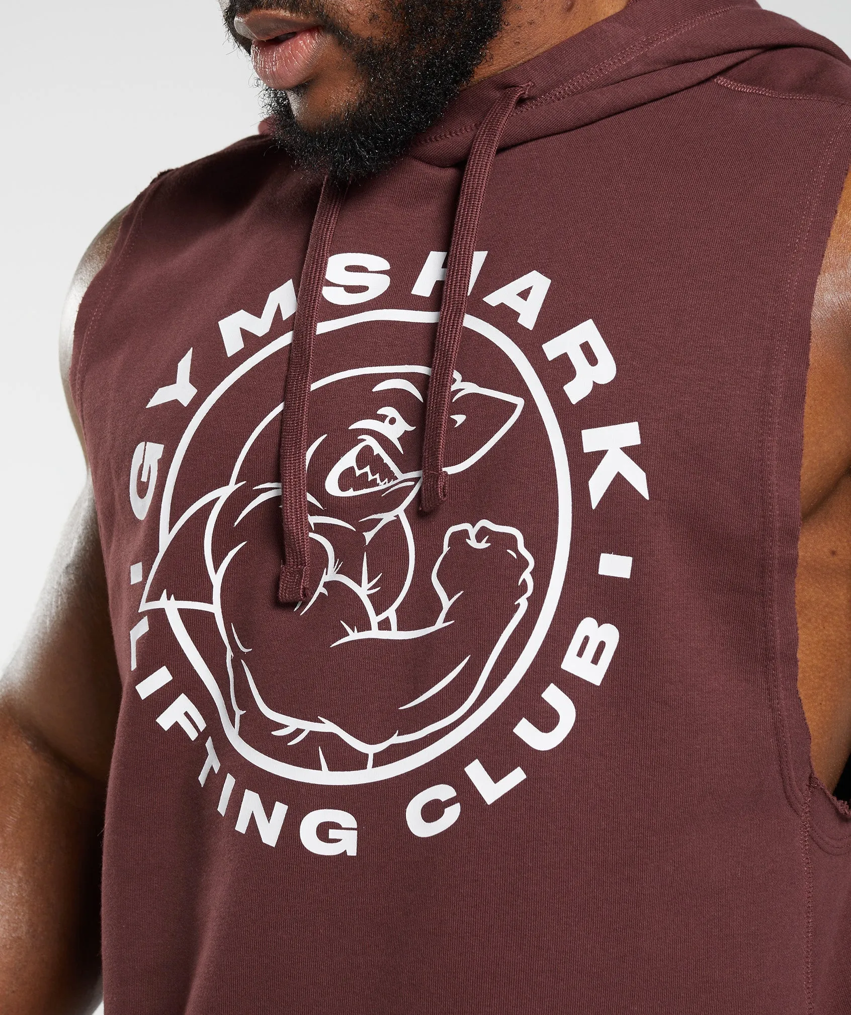 Gymshark Legacy Drop Arm Hoodie - Cherry Brown