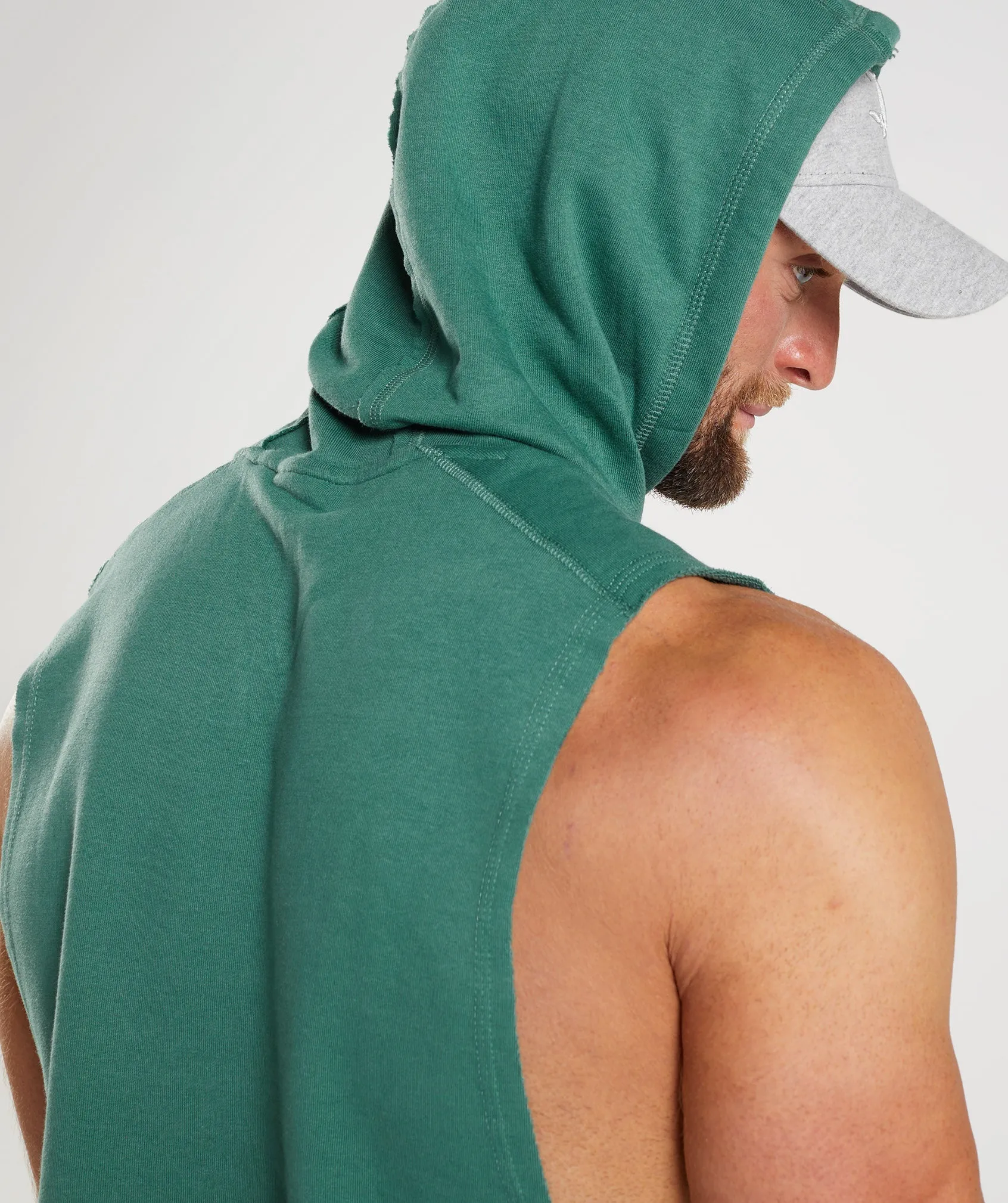 Gymshark Legacy Drop Arm Hoodie - Hoya Green