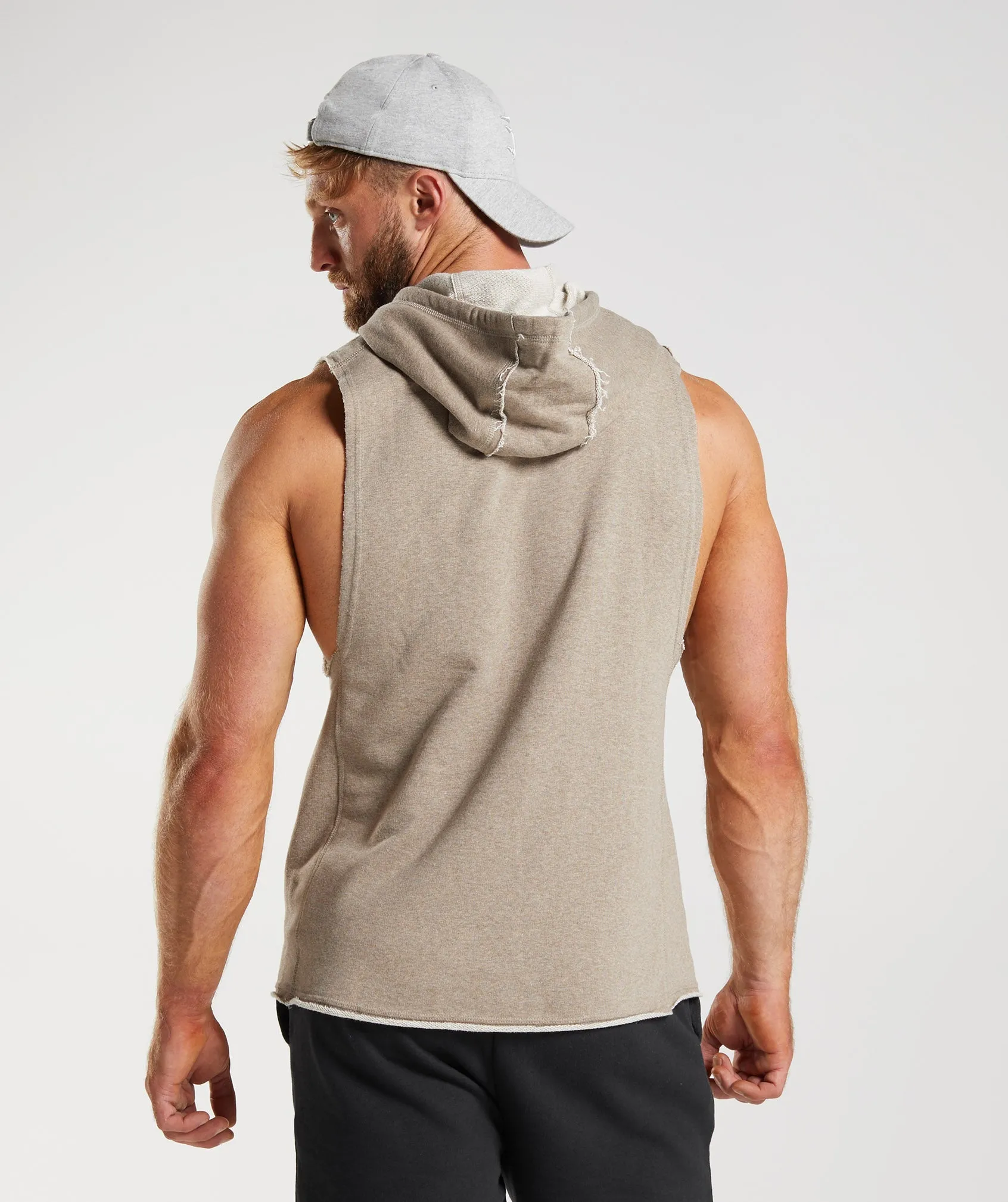 Gymshark Legacy Drop Arm Hoodie - Limestone Marl