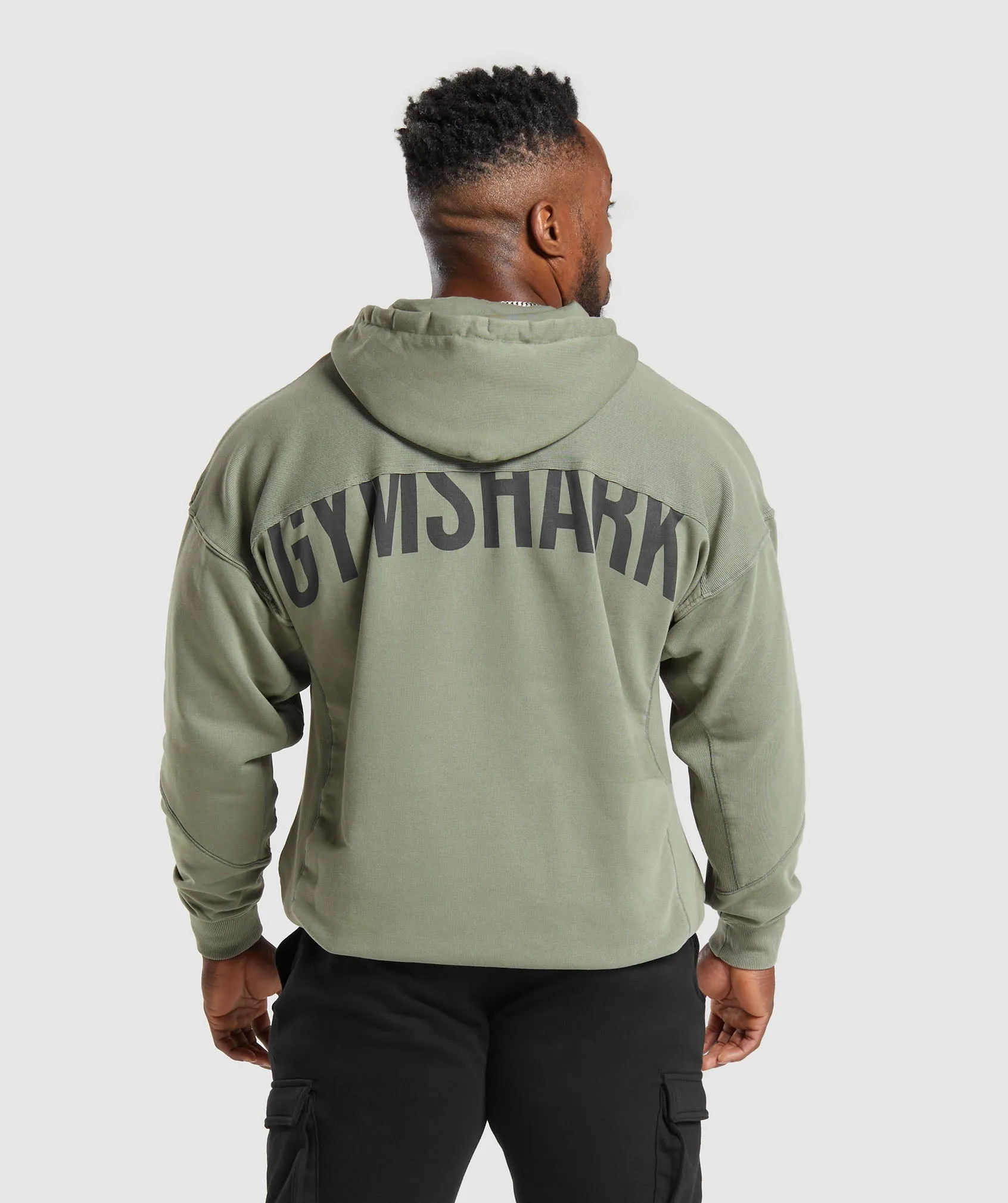 Gymshark Power Washed Hoodie - Dusk Green