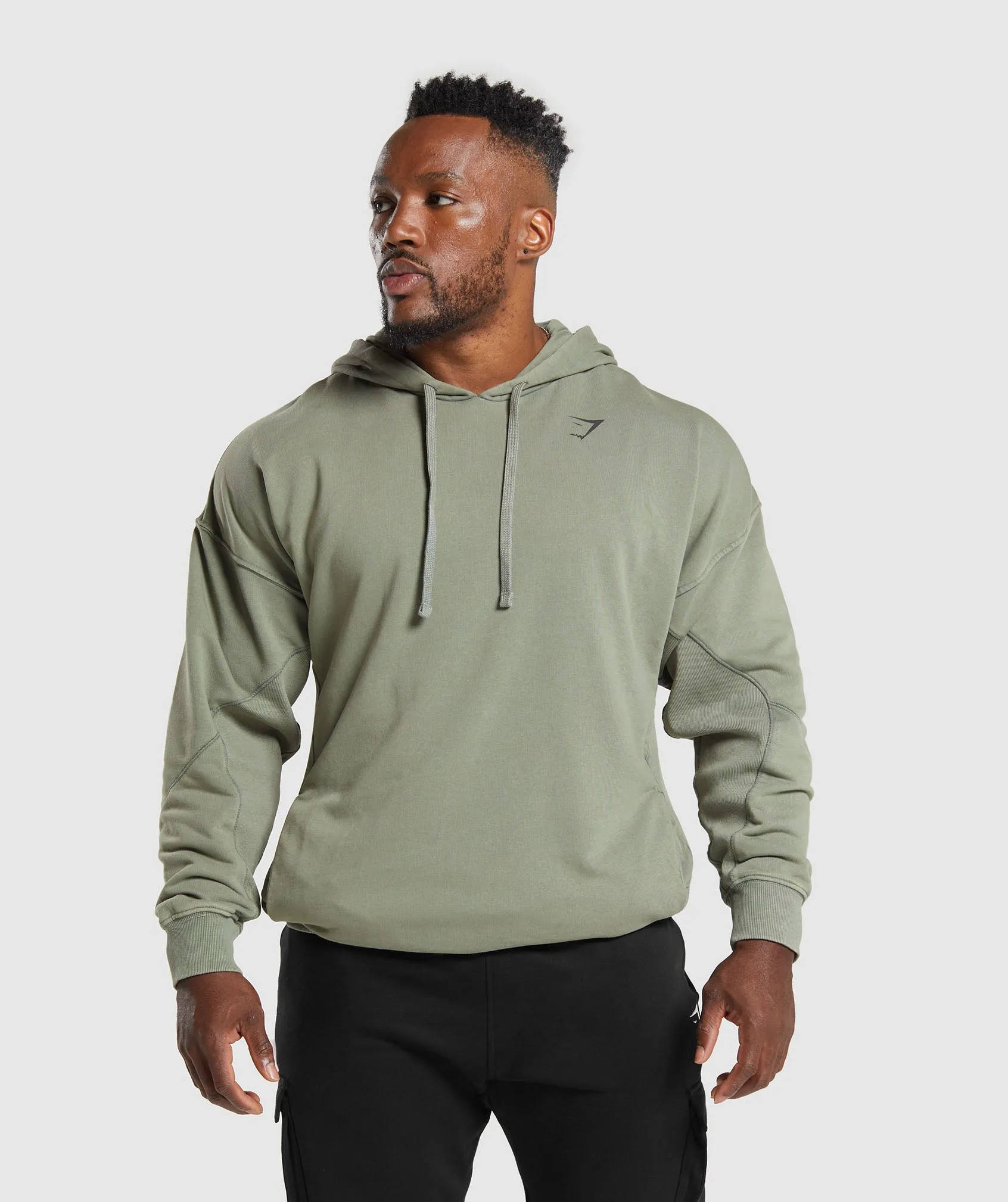 Gymshark Power Washed Hoodie - Dusk Green