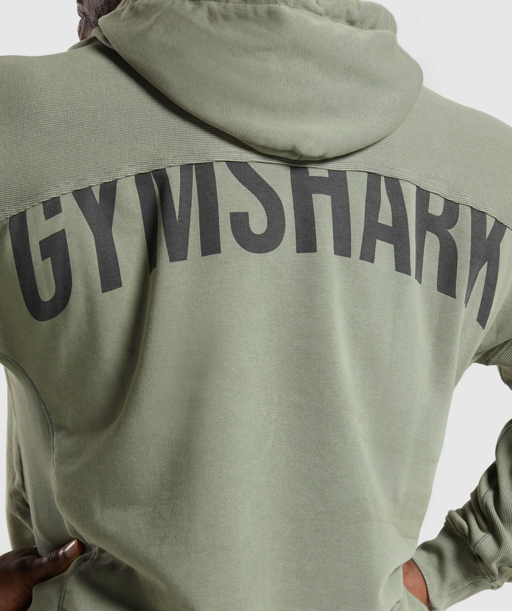 Gymshark Power Washed Hoodie - Dusk Green