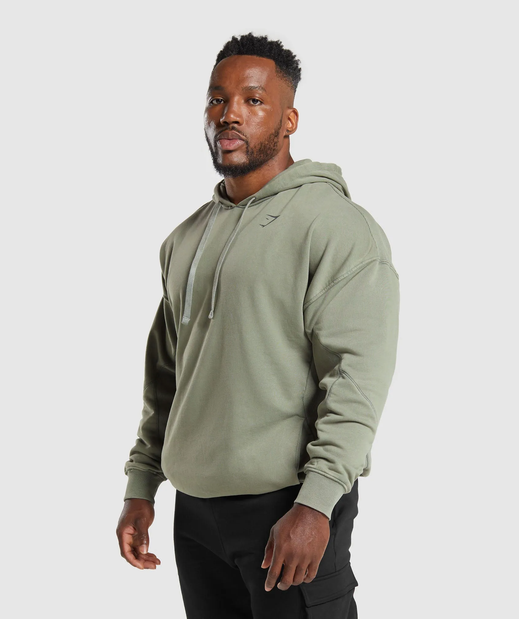 Gymshark Power Washed Hoodie - Dusk Green