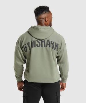 Gymshark Power Washed Hoodie - Dusk Green