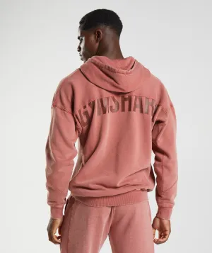 Gymshark Power Washed Hoodie - Rose Brown