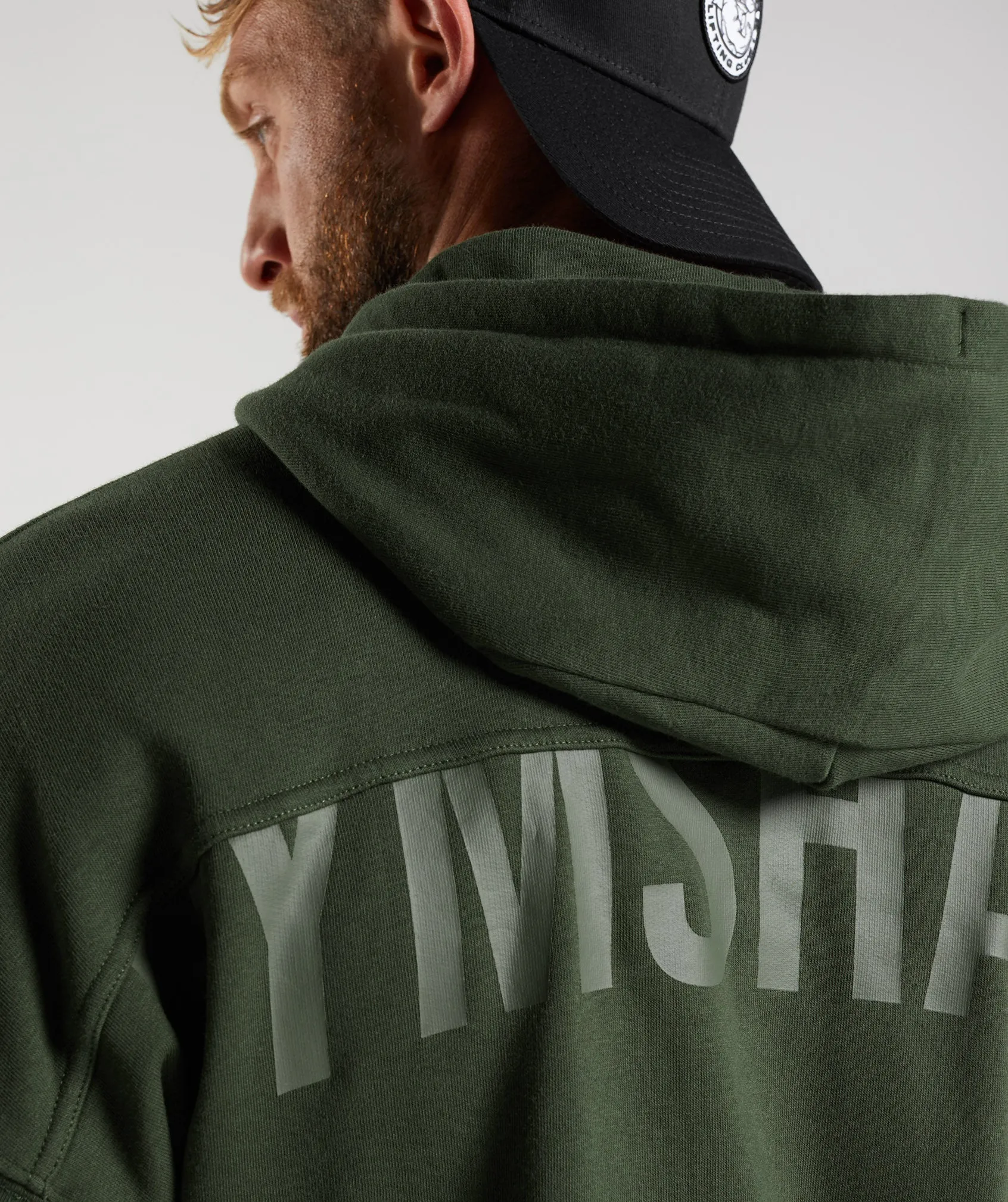 Gymshark Power Zip Hoodie - Moss Olive