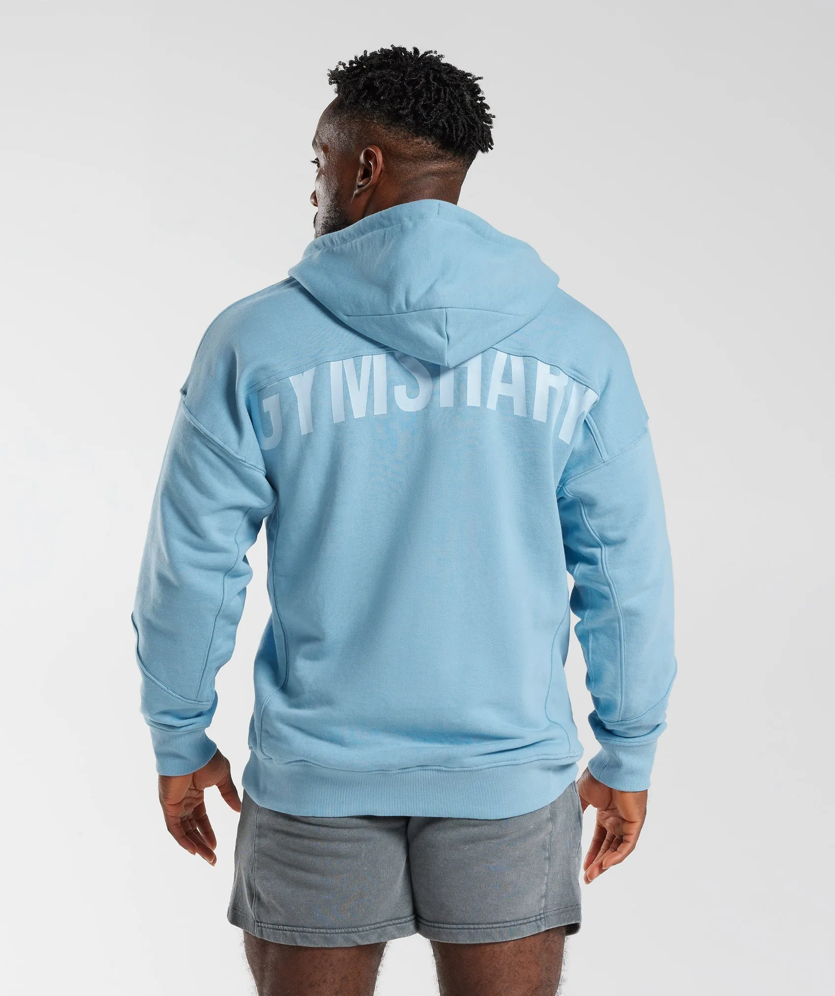 Gymshark Power Zip Hoodie - Ozone Blue