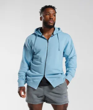 Gymshark Power Zip Hoodie - Ozone Blue