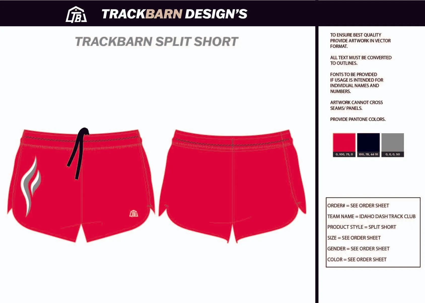 Idaho-Dash-TC Mens Split Track Short