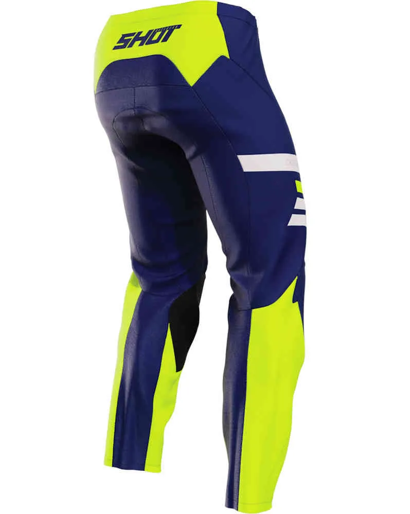 Kids Draw Reflex Shot Motocross Pants Blue/Fluorescent Yellow