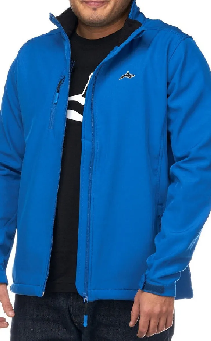 Killer Whale Softshell Fleece Jacket Mens Windproof Golf