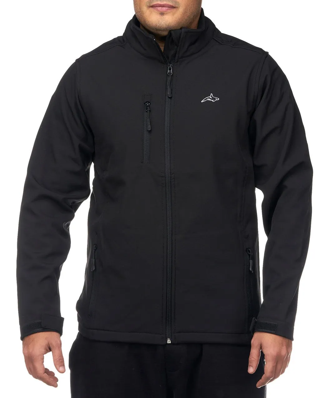 Killer Whale Softshell Fleece Jacket Mens Windproof Golf