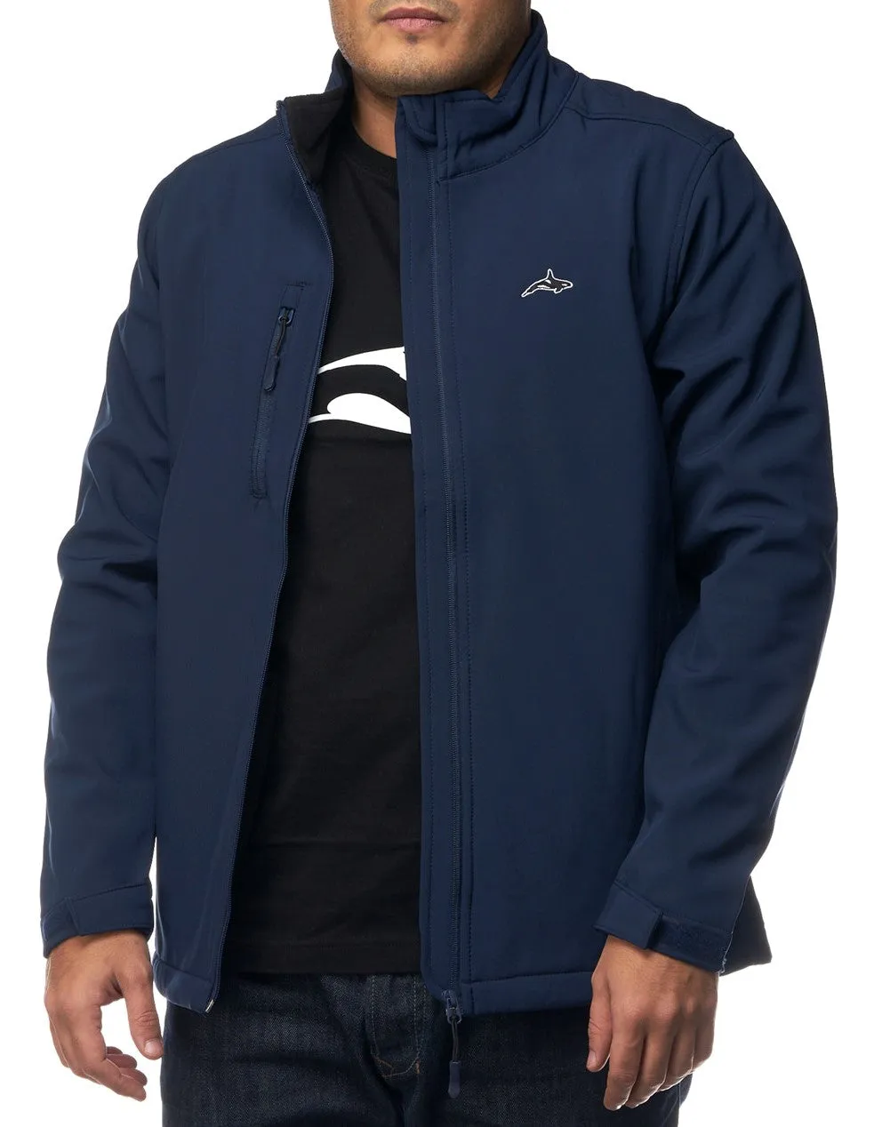 Killer Whale Softshell Fleece Jacket Mens Windproof Golf