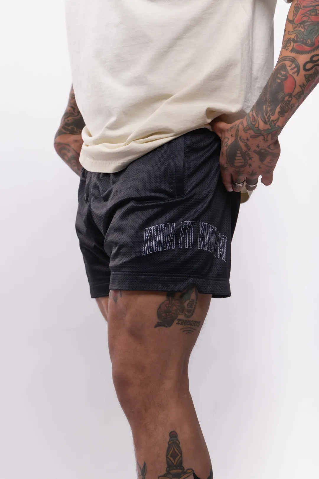 Kinda Fit Kinda Fat Celsius Signature 5.5" Mesh Shorts (Obsidian Navy)