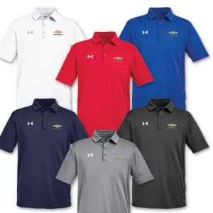 Men's Chevy Gold Bowtie Under Armour Tech Polo