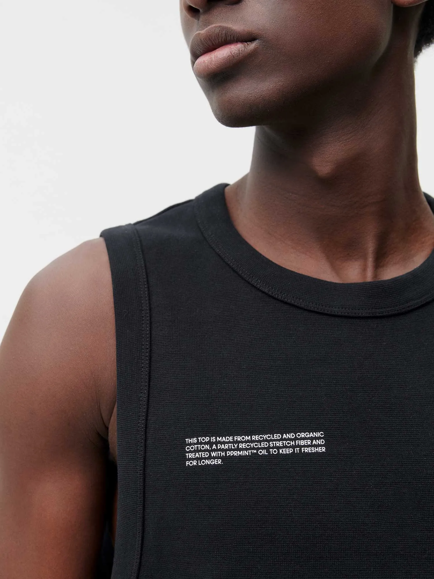 Men's Cotton Tank Top—black