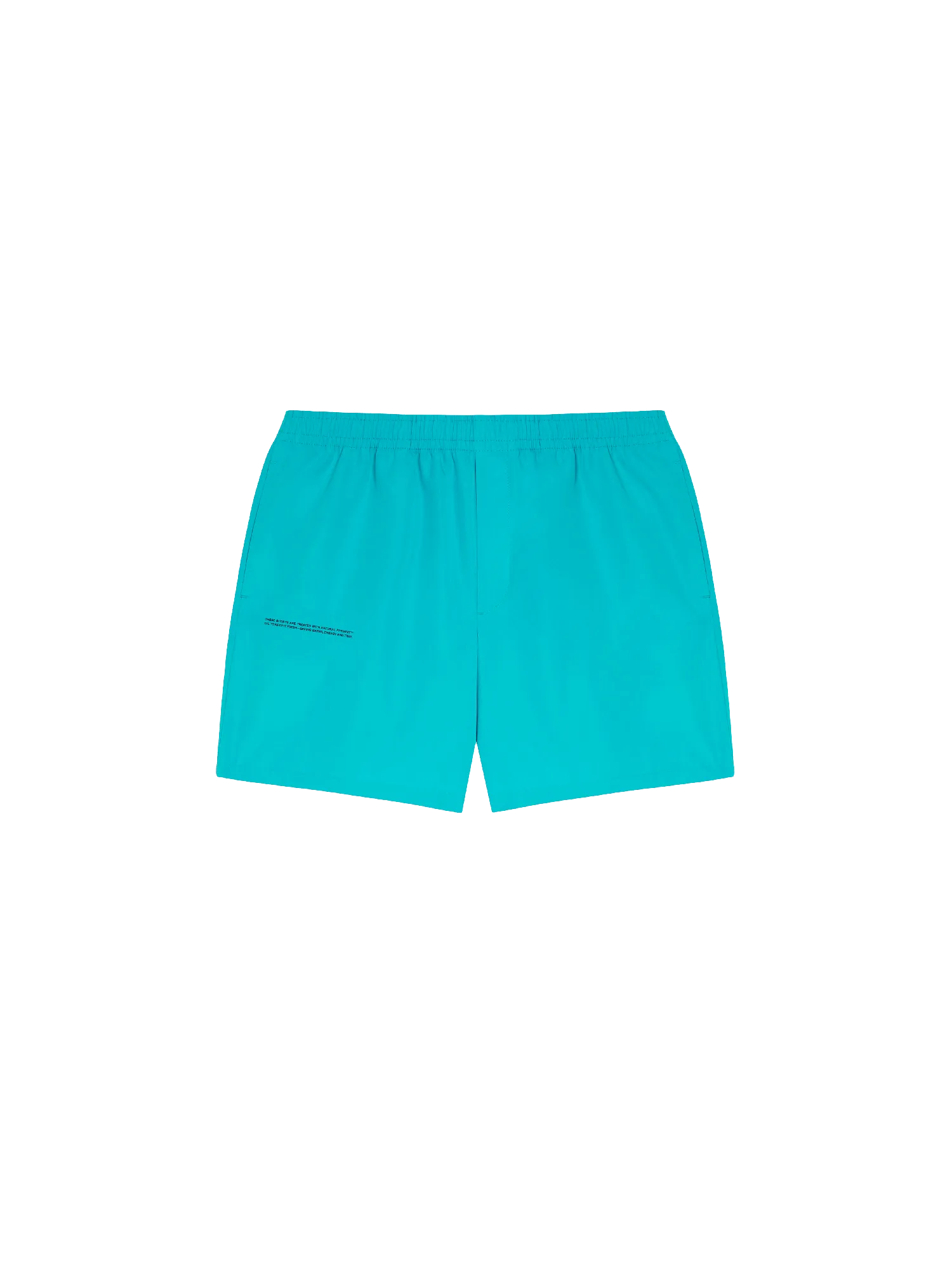 Organic Cotton Poplin Elasticated Shorts—peacock blue