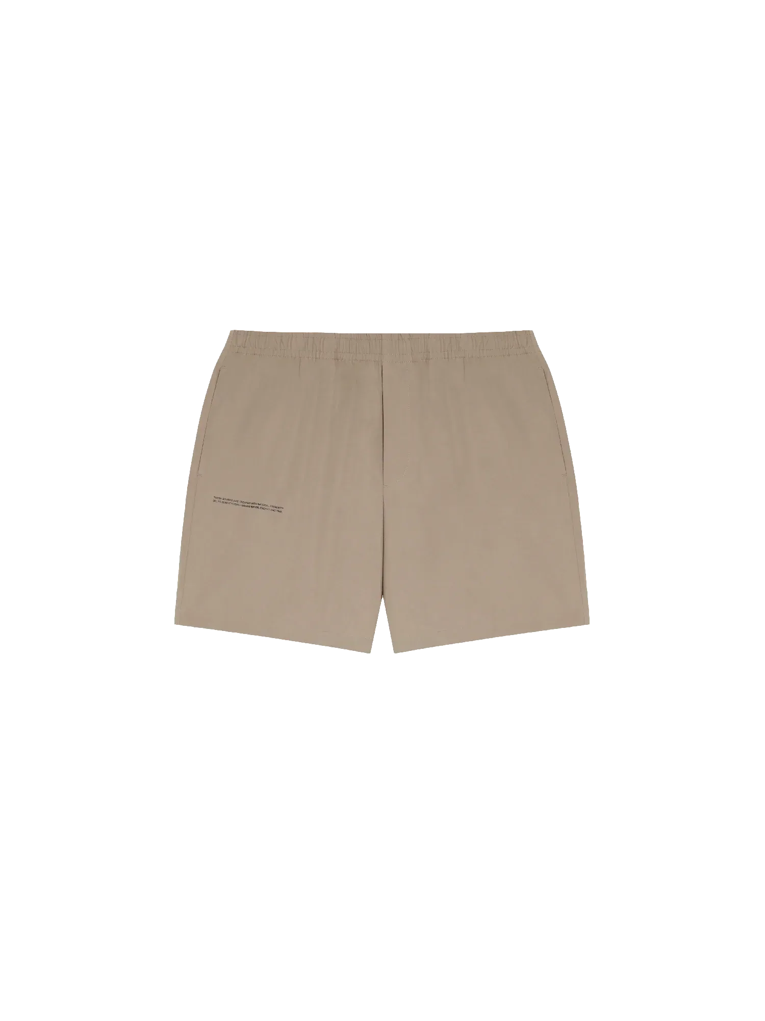 Organic Cotton Poplin Elasticated Shorts—taupe