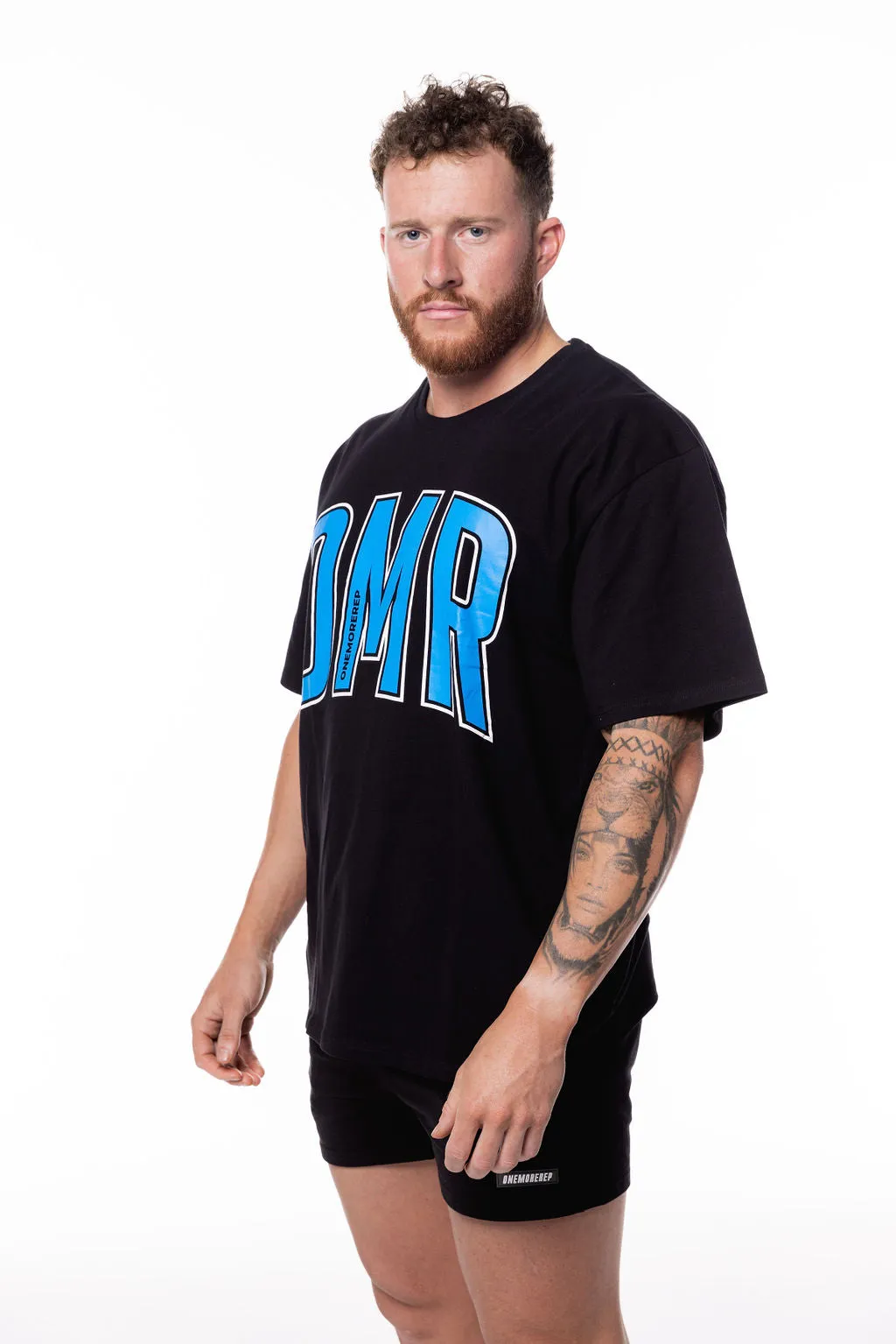 Oversized Pump Tee Black/Blue Raz