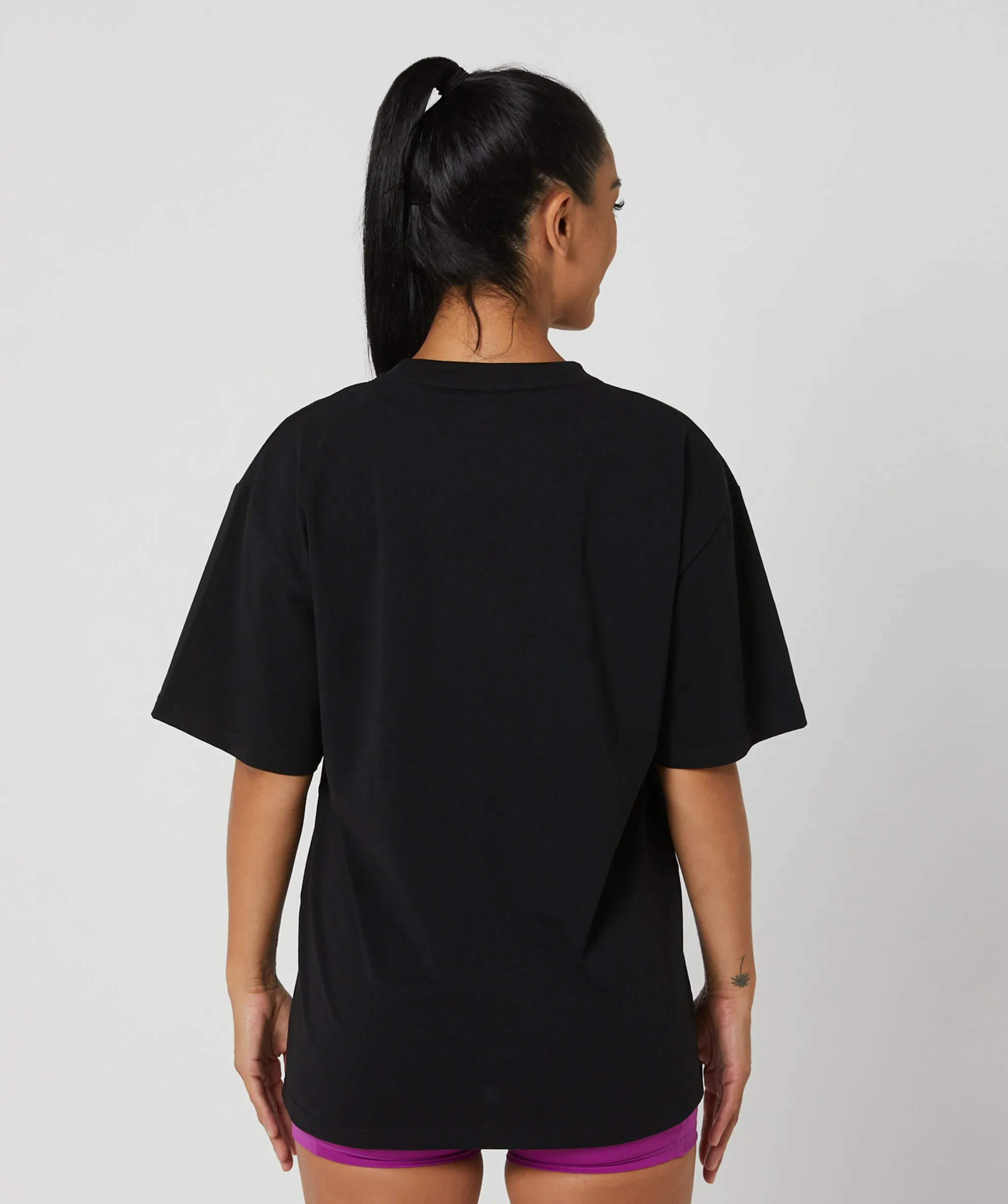 Oversized Pump Tee Black/Violet