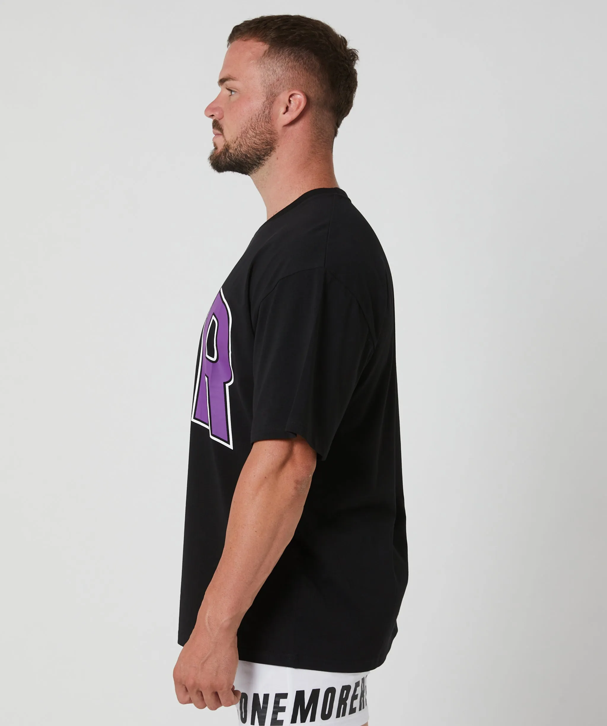 Oversized Pump Tee Black/Violet