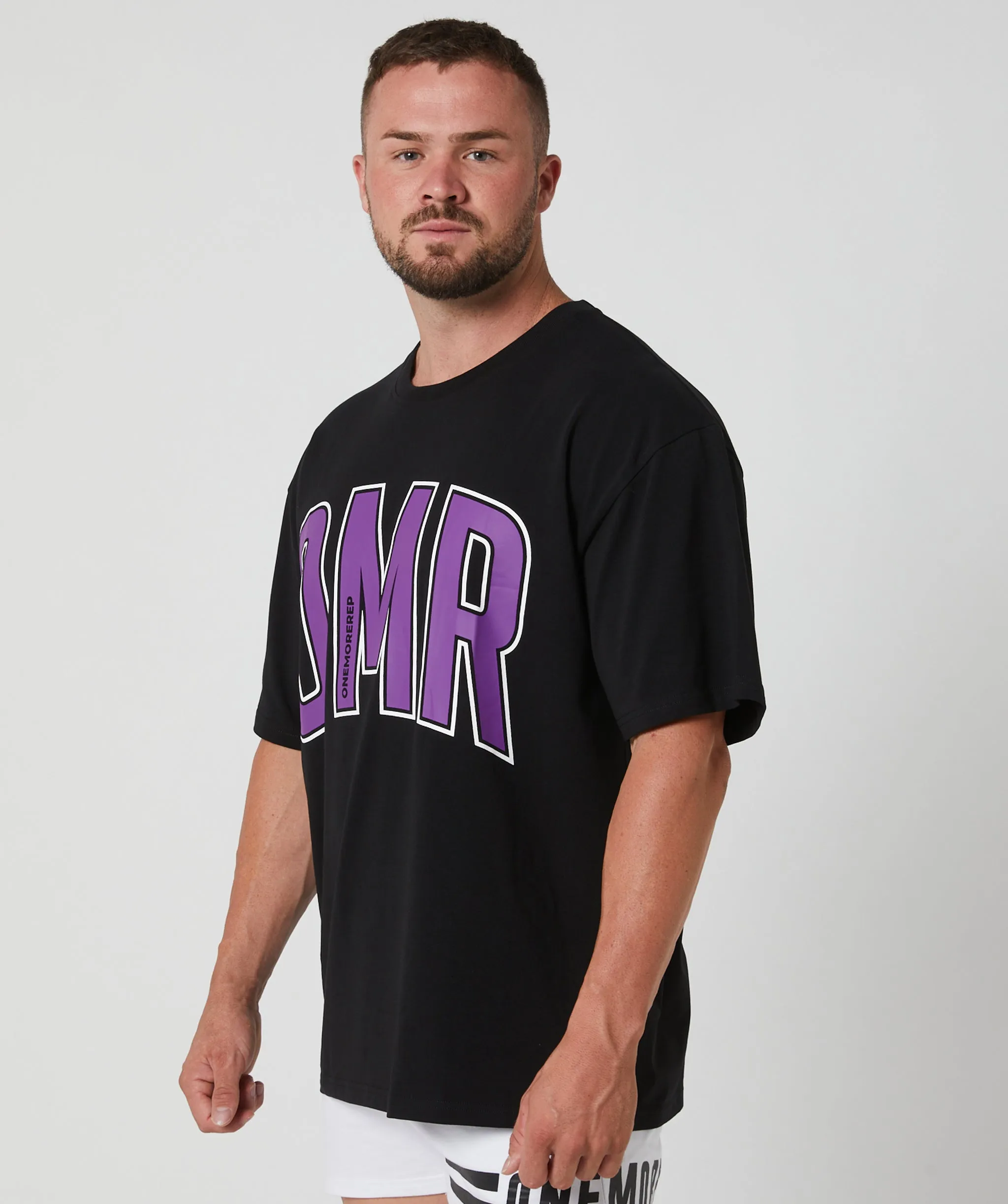 Oversized Pump Tee Black/Violet