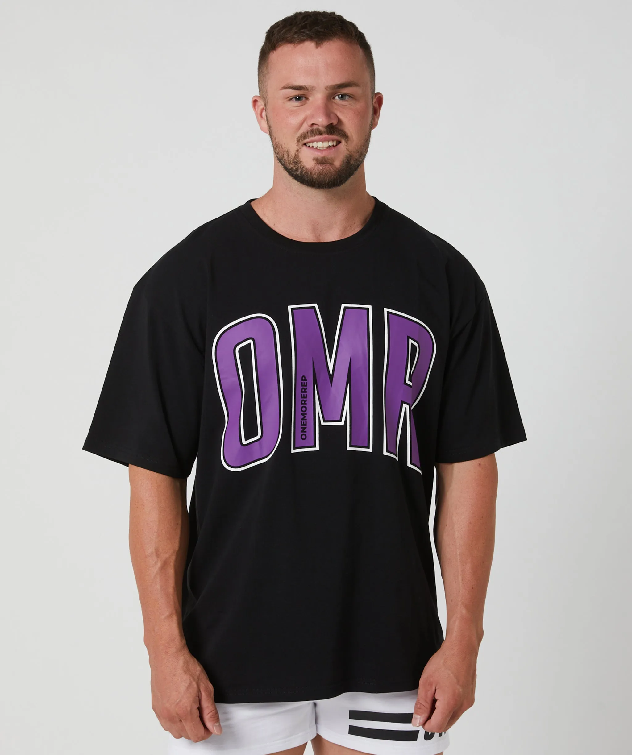 Oversized Pump Tee Black/Violet