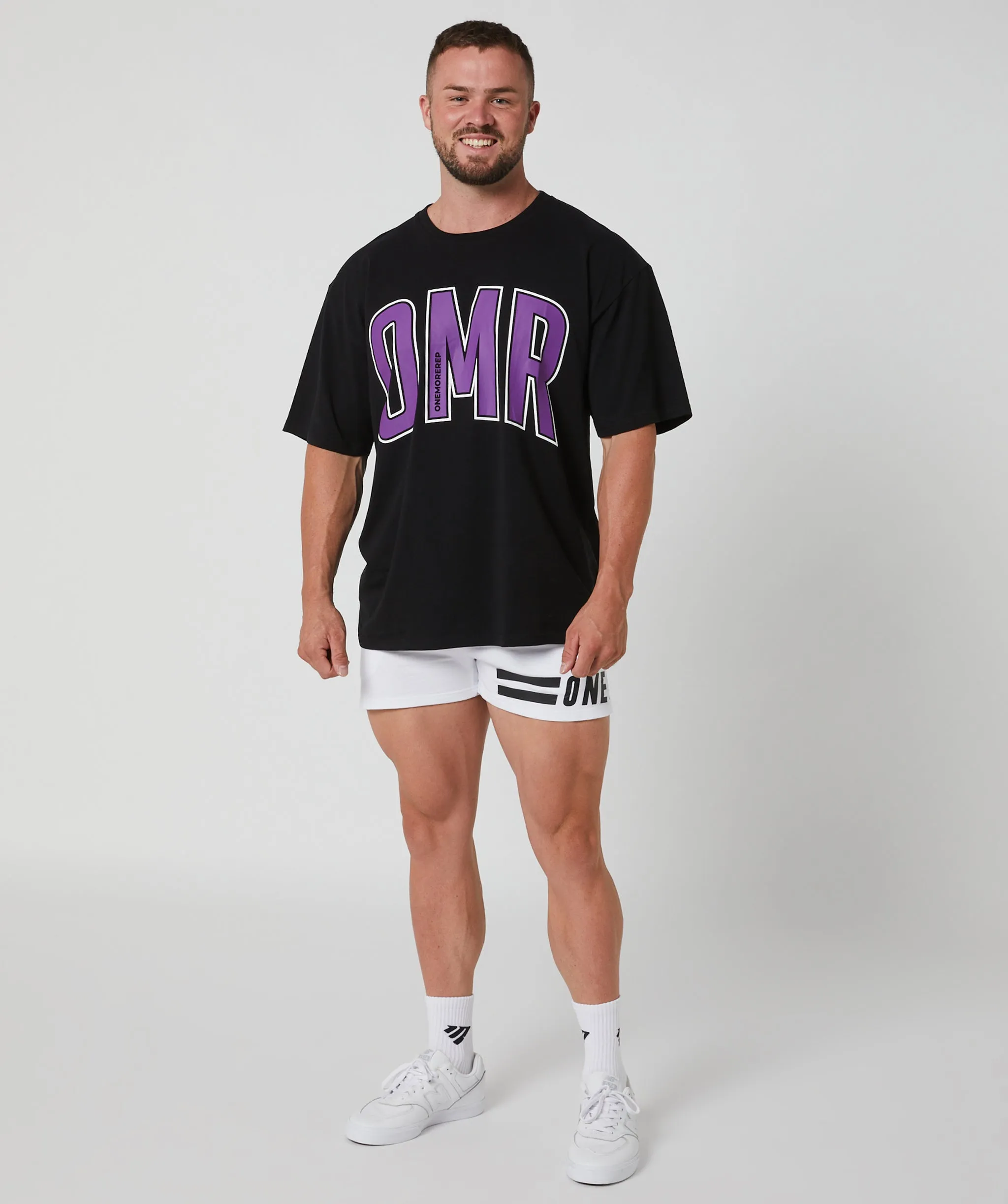 Oversized Pump Tee Black/Violet