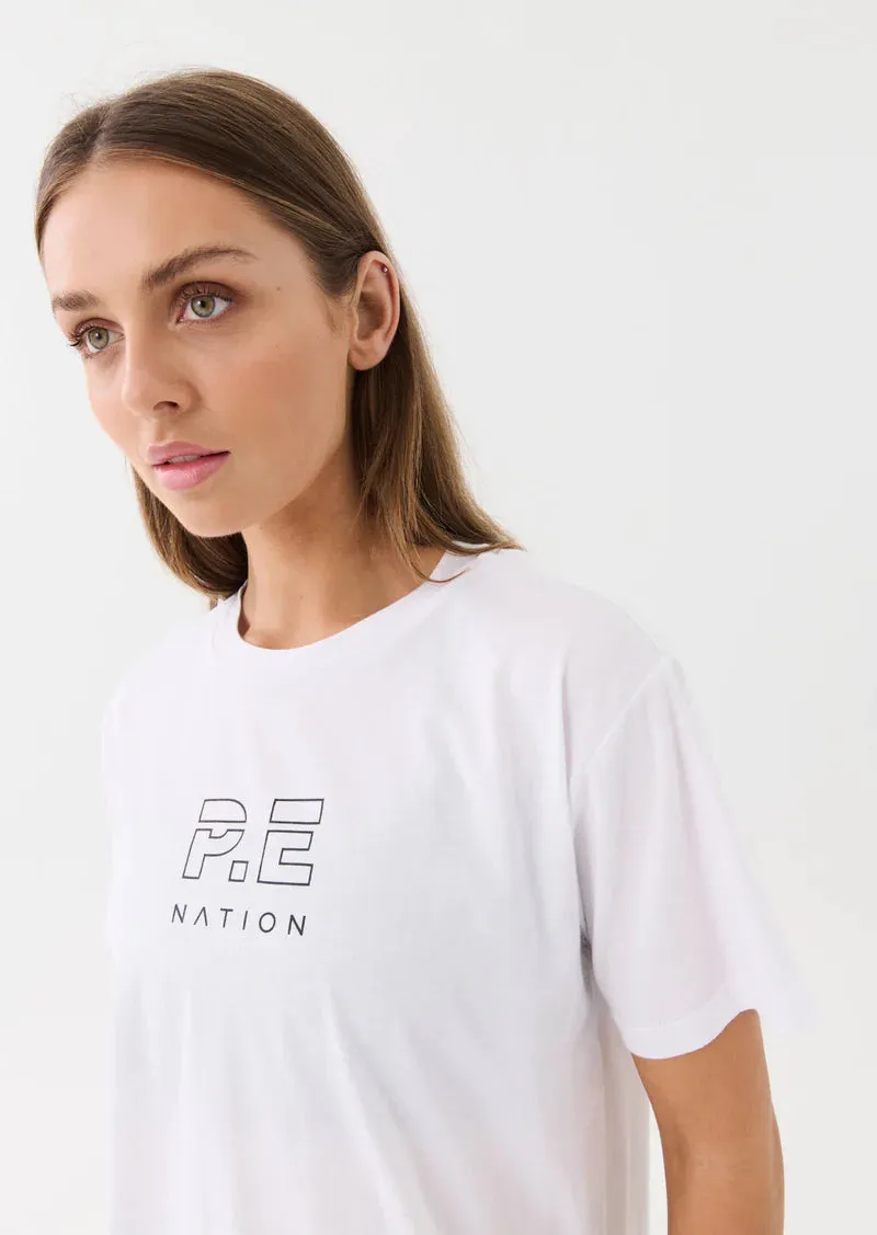 PE NATION - Heads Up Tee Optic White